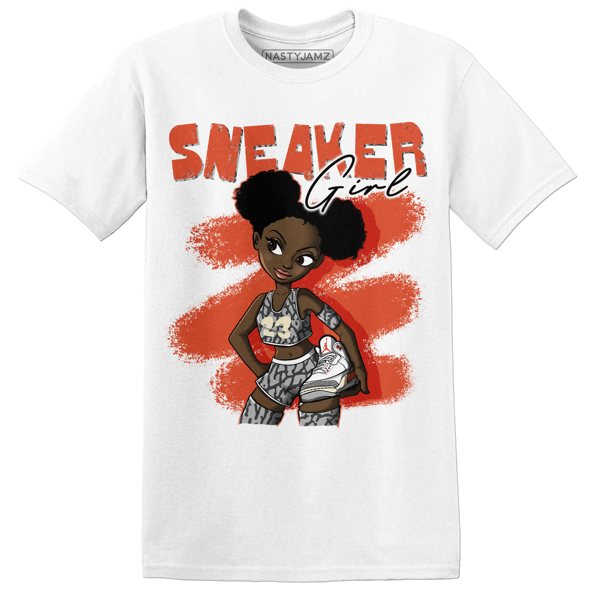 Georgia Peach 3s T Shirt Match Black Sneaker Girl - NastyJamz