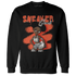 Georgia Peach 3s Sweatshirt Match Black Sneaker Girl - NastyJamz
