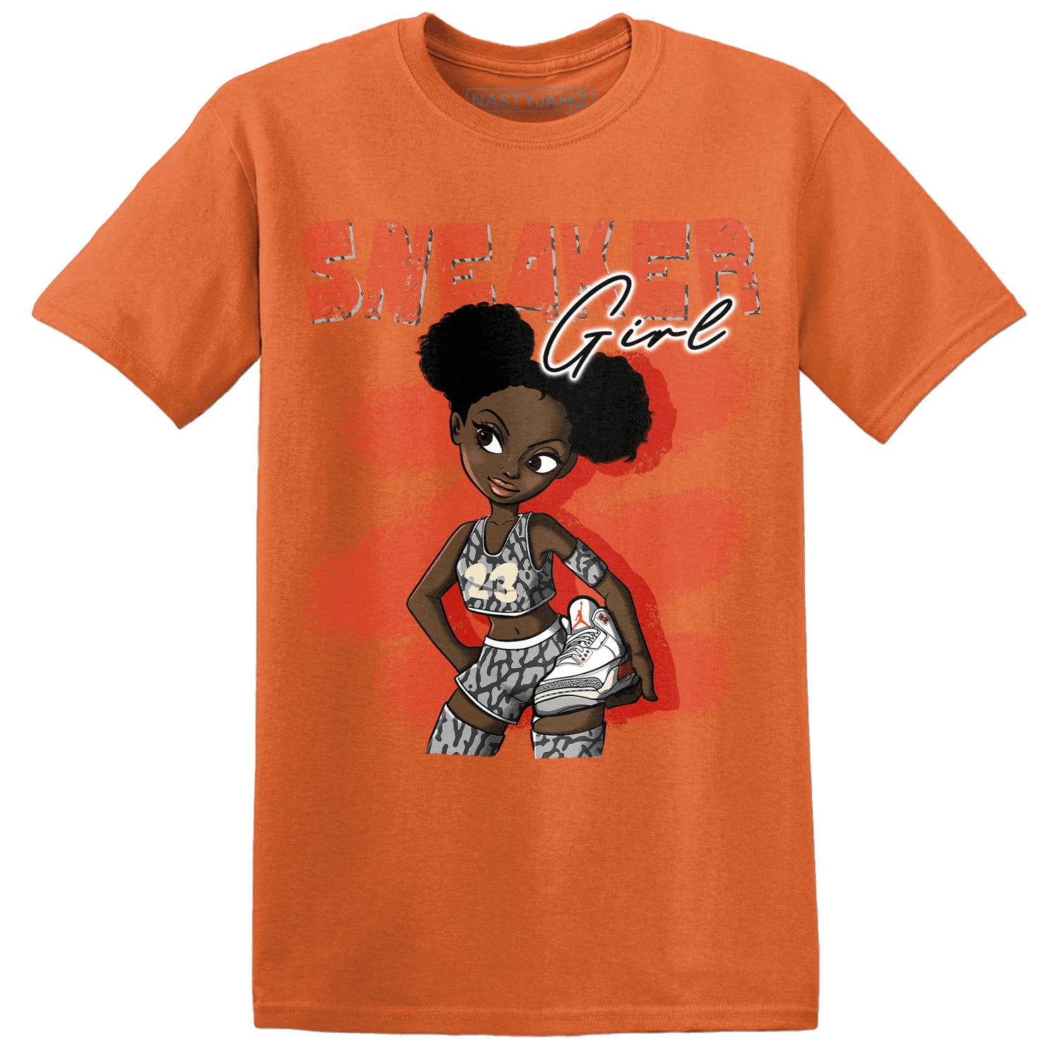 Georgia Peach 3s T Shirt Match Black Sneaker Girl - NastyJamz