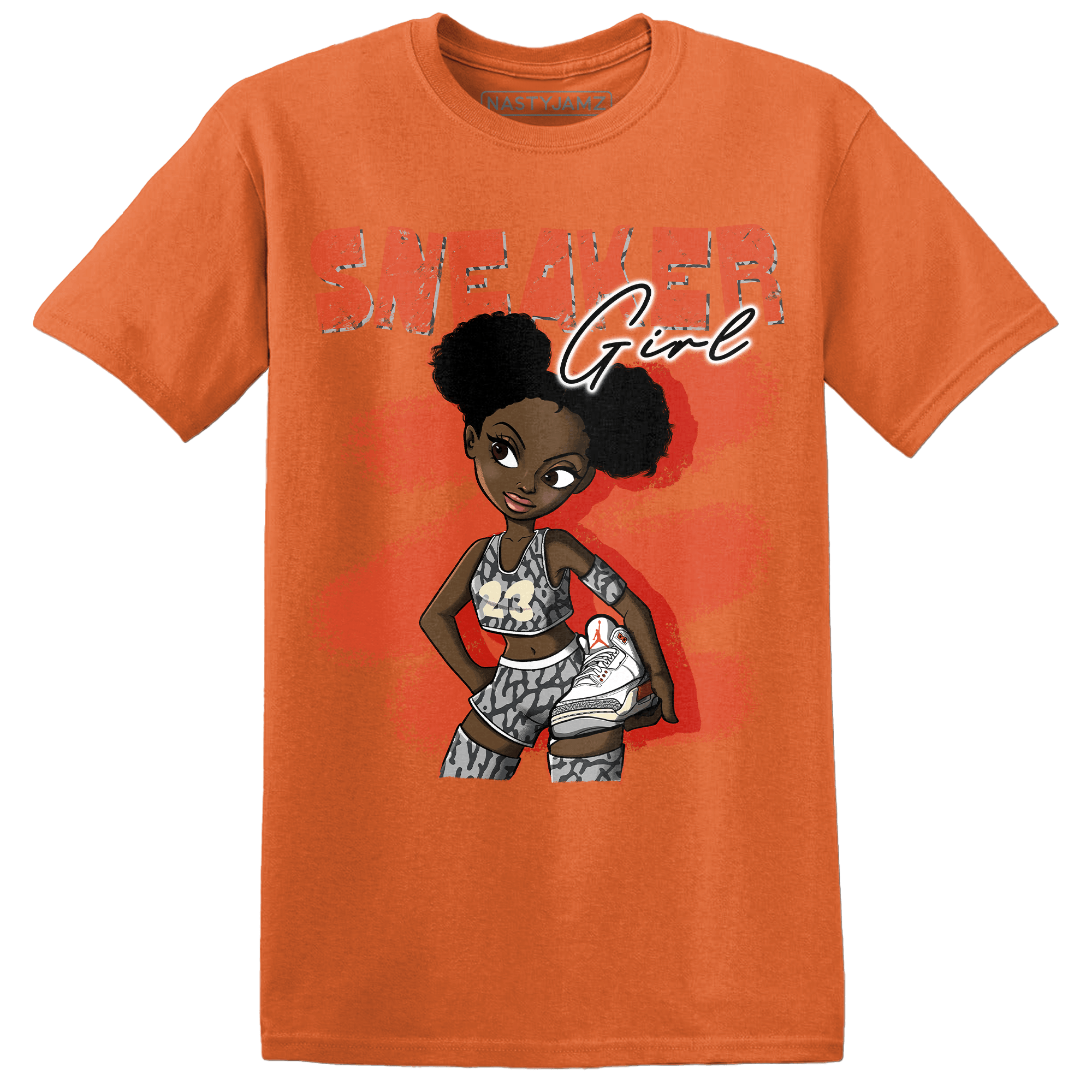 Georgia Peach 3s T Shirt Match Black Sneaker Girl - NastyJamz