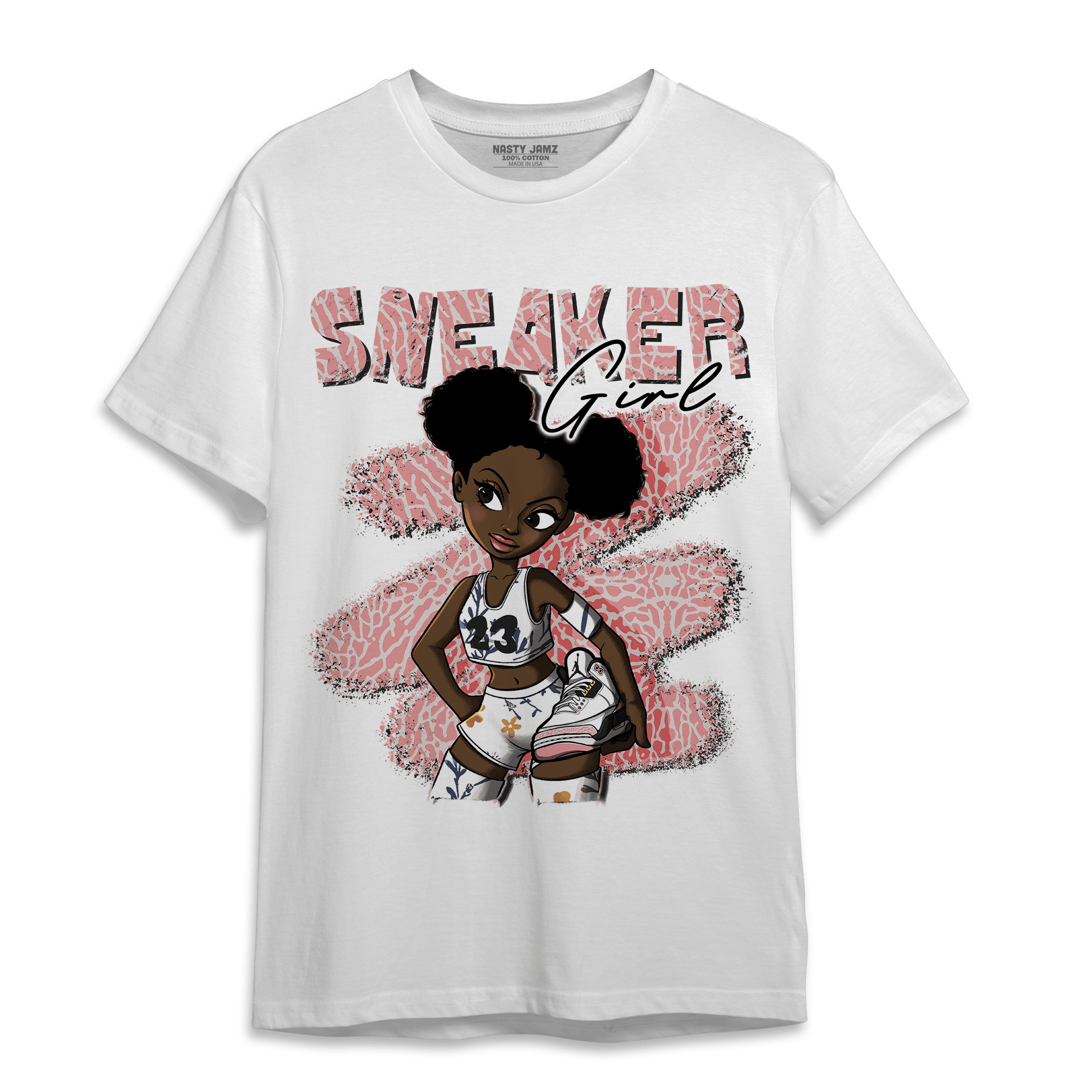 Red Stardust 3s T Shirt Match Black Sneaker Girl - NastyJamz