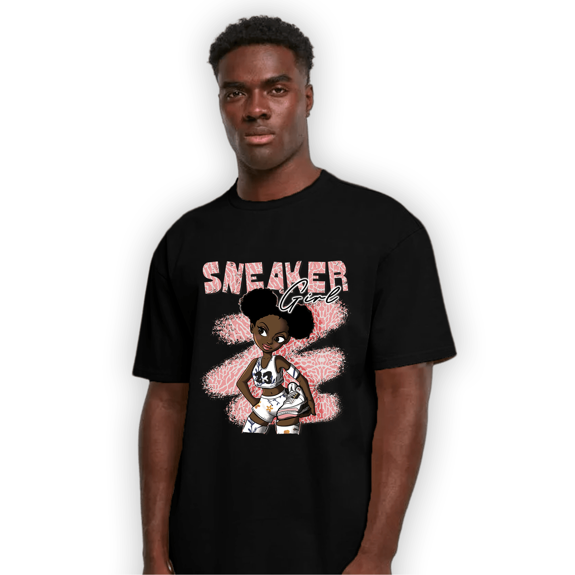 Red Stardust 3s T Shirt Match Black Sneaker Girl - NastyJamz