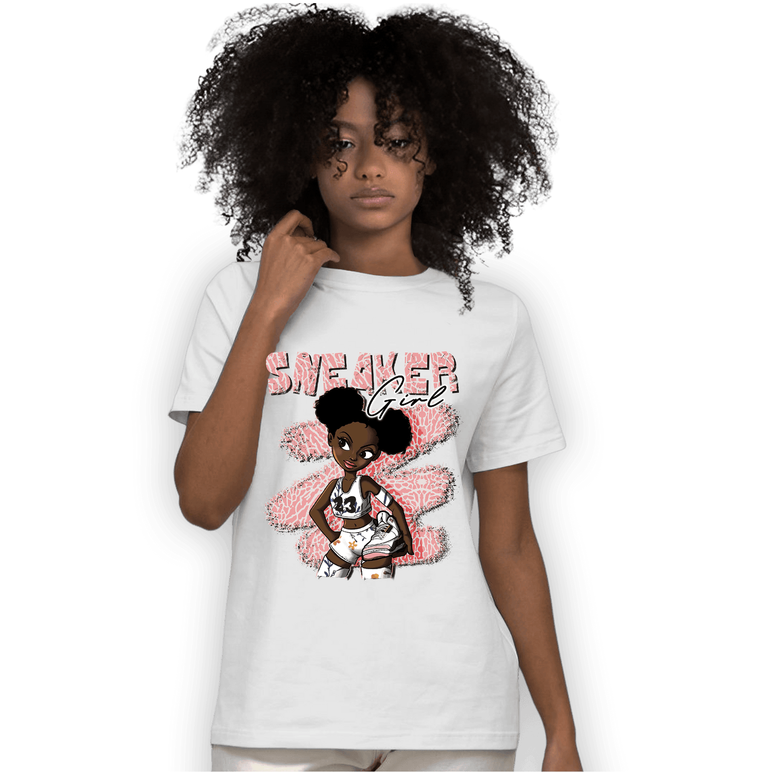 Red Stardust 3s T Shirt Match Black Sneaker Girl - NastyJamz