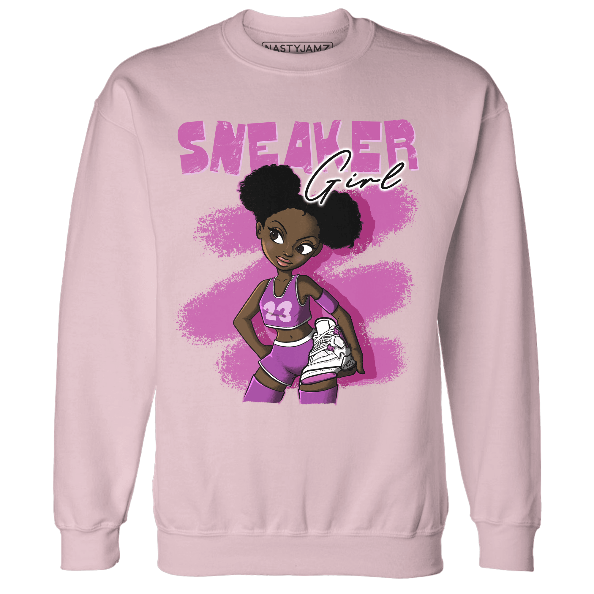 GS Hyper Violet 4s Sweatshirt Match Black Sneaker Girl - NastyJamz