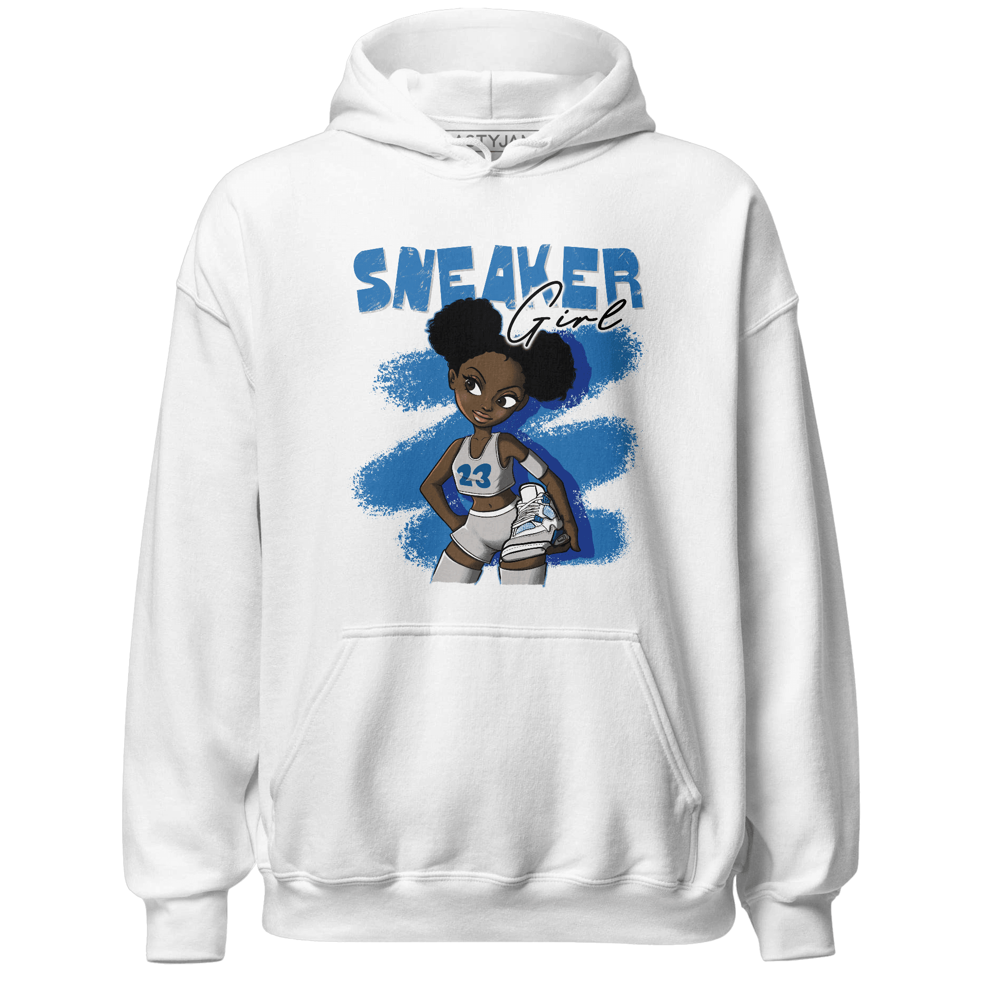 Industrial Blue 4s Hoodie Match Black Sneaker Girl - NastyJamz