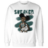 Oxidized Green 4s Sweatshirt Match Black Sneaker Girl - NastyJamz