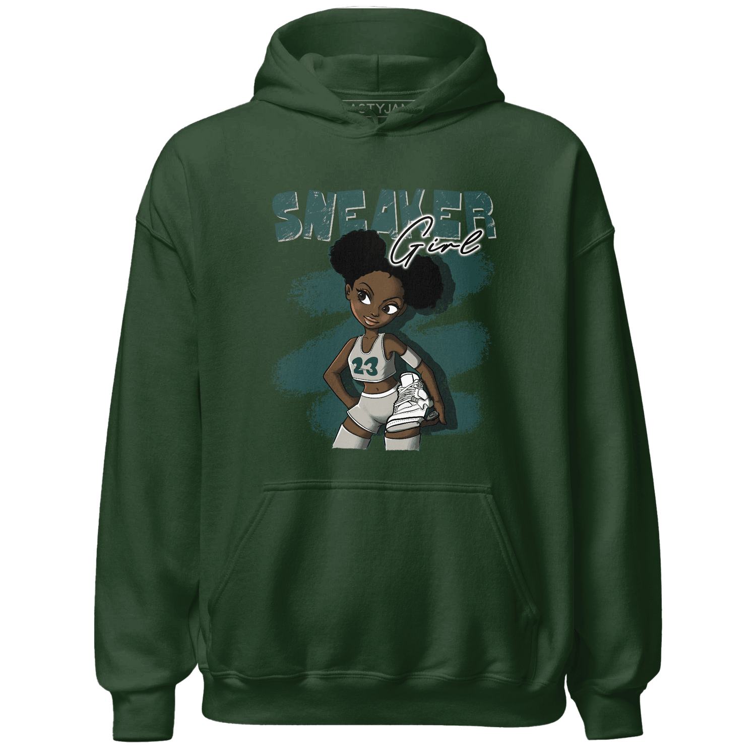 Oxidized Green 4s Hoodie Match Black Sneaker Girl - NastyJamz