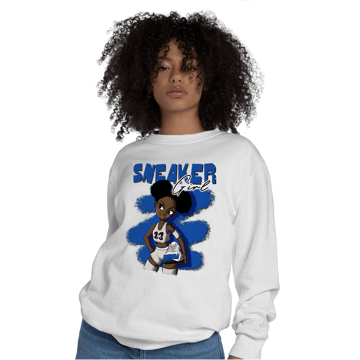 Air Max 1 86 Royal Sweatshirt Match Black Sneaker Girl - NastyJamz