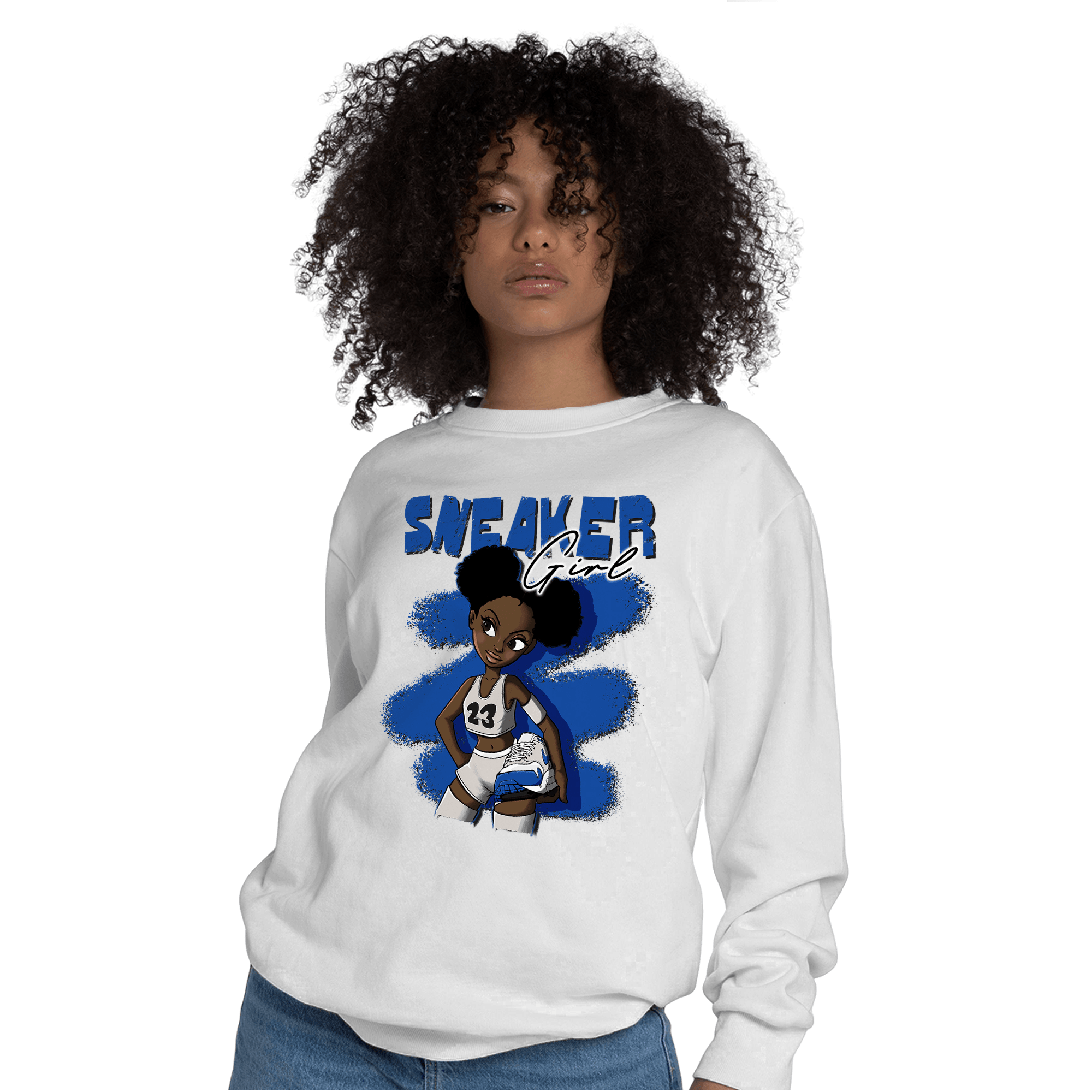 Air Max 1 86 Royal Sweatshirt Match Black Sneaker Girl - NastyJamz