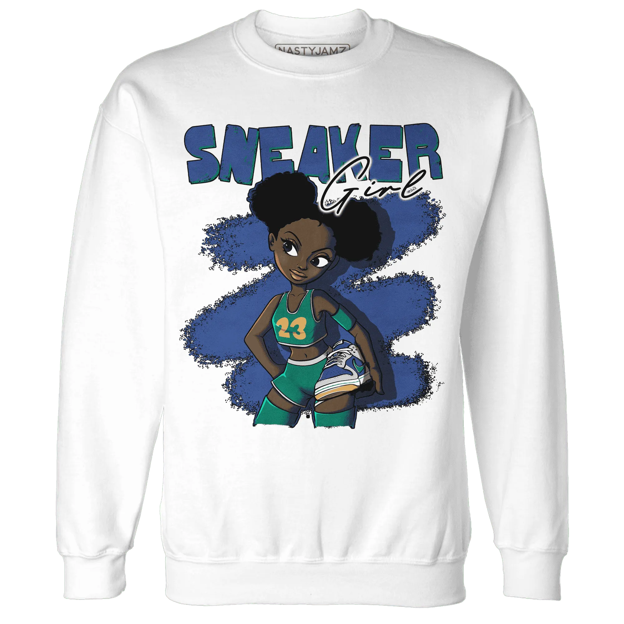 Dunk-Hyper-Royal-Malachite-NastyJamz-Sweatshirt-Match-Black-Sneaker-Girl
