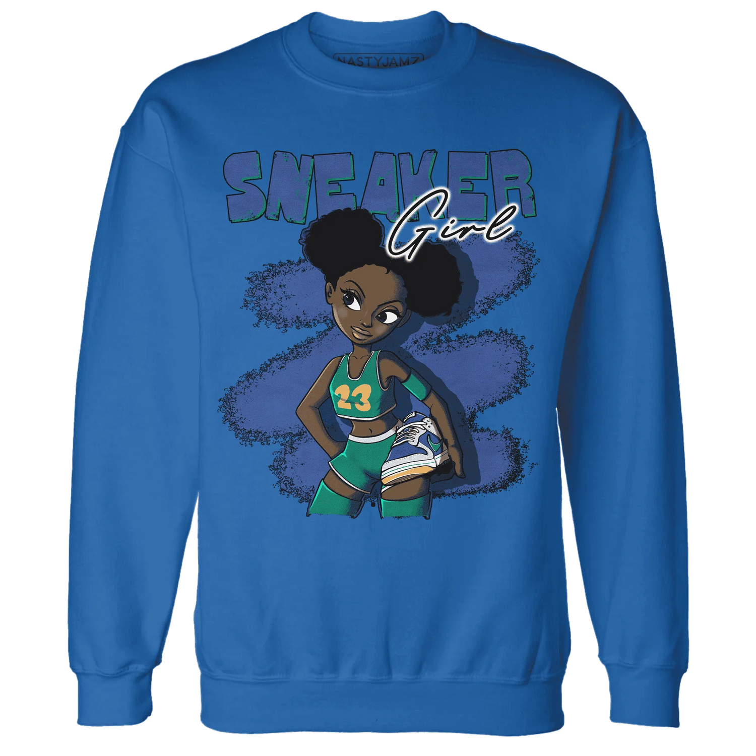 Dunk-Hyper-Royal-Malachite-NastyJamz-Sweatshirt-Match-Black-Sneaker-Girl