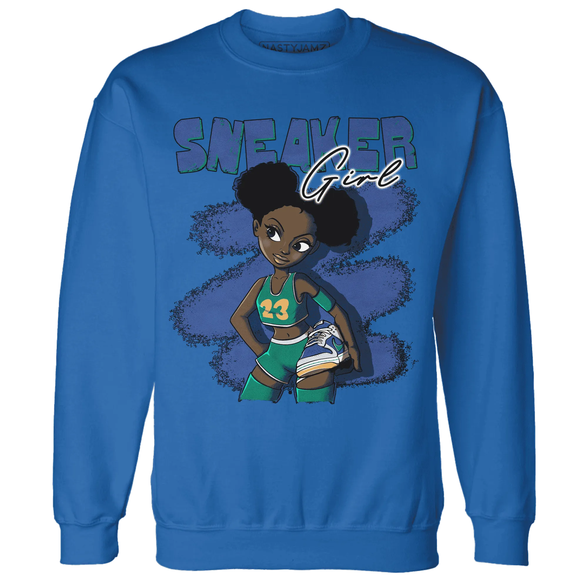 Dunk-Hyper-Royal-Malachite-NastyJamz-Sweatshirt-Match-Black-Sneaker-Girl