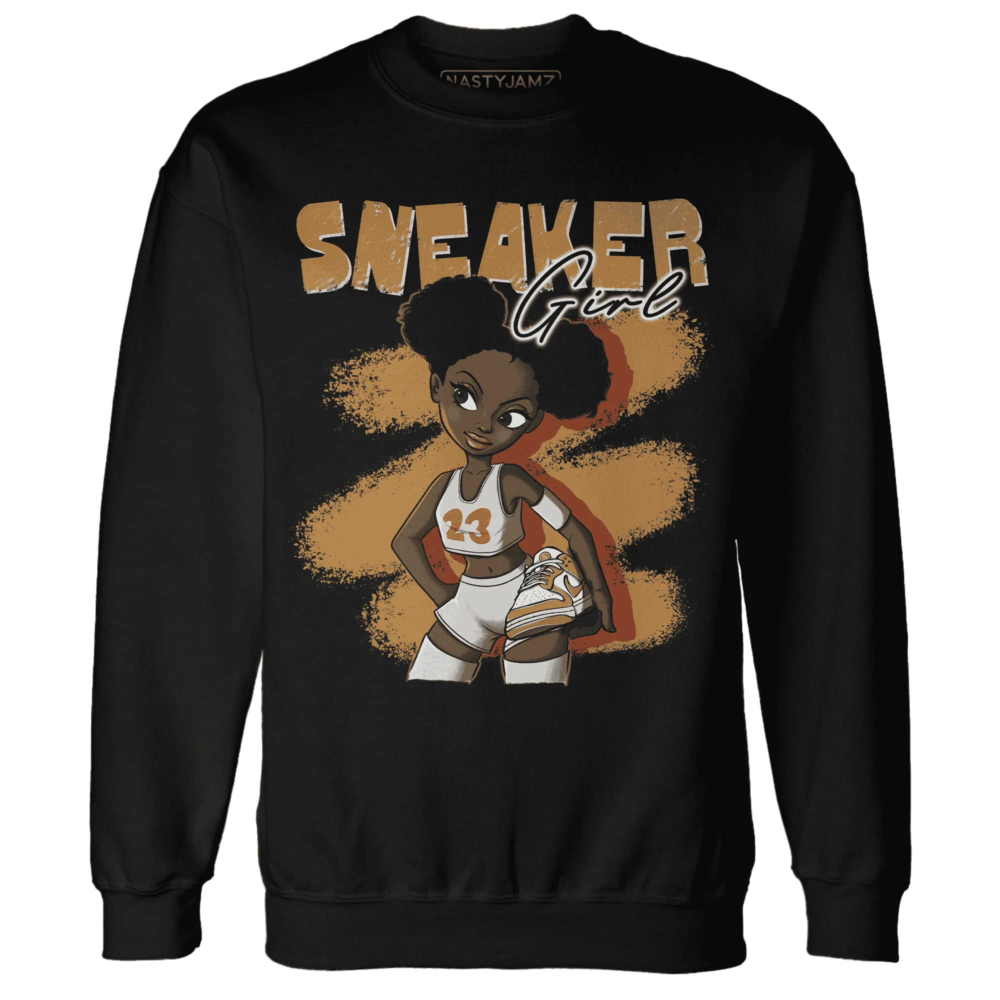 Dunk-Low-Retro-Wheat-Orange-NastyJamz-Sweatshirt-Match-Black-Sneaker-Girl