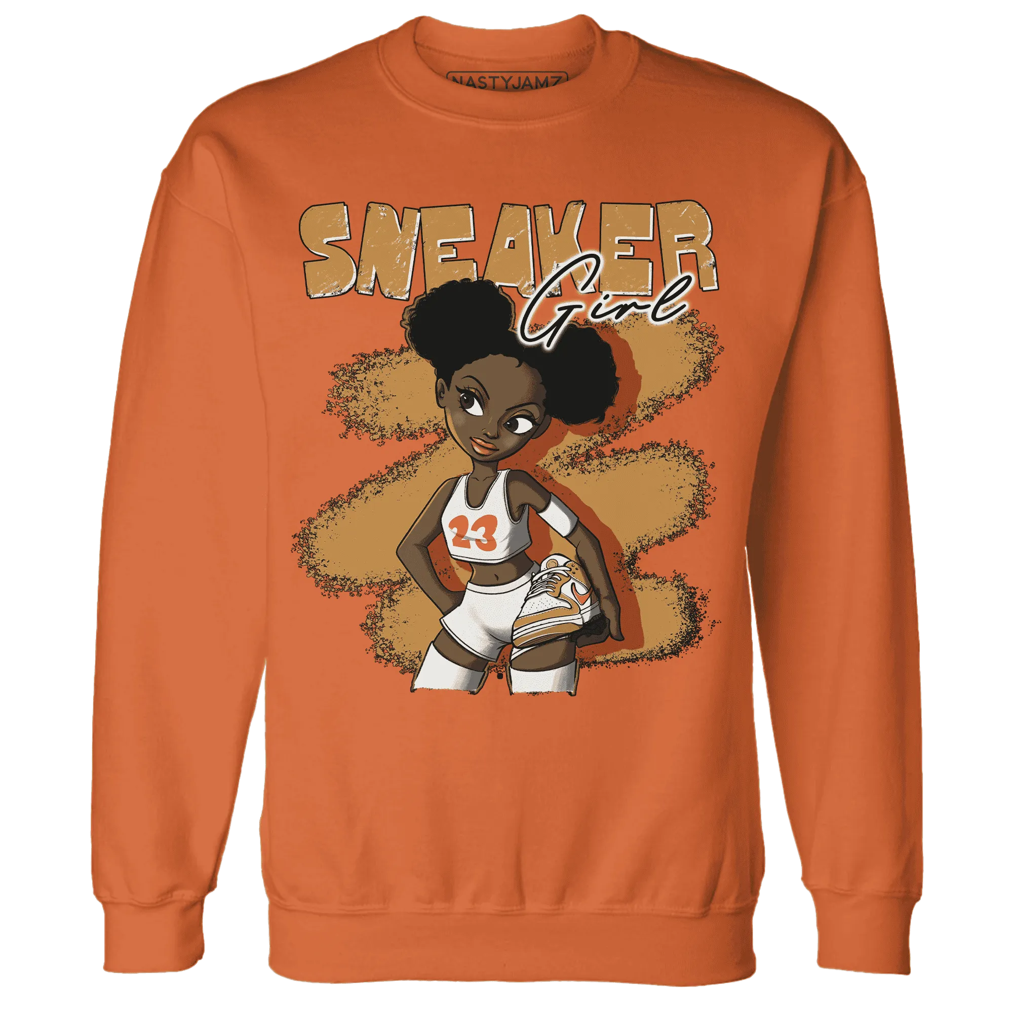 Dunk-Low-Retro-Wheat-Orange-NastyJamz-Sweatshirt-Match-Black-Sneaker-Girl