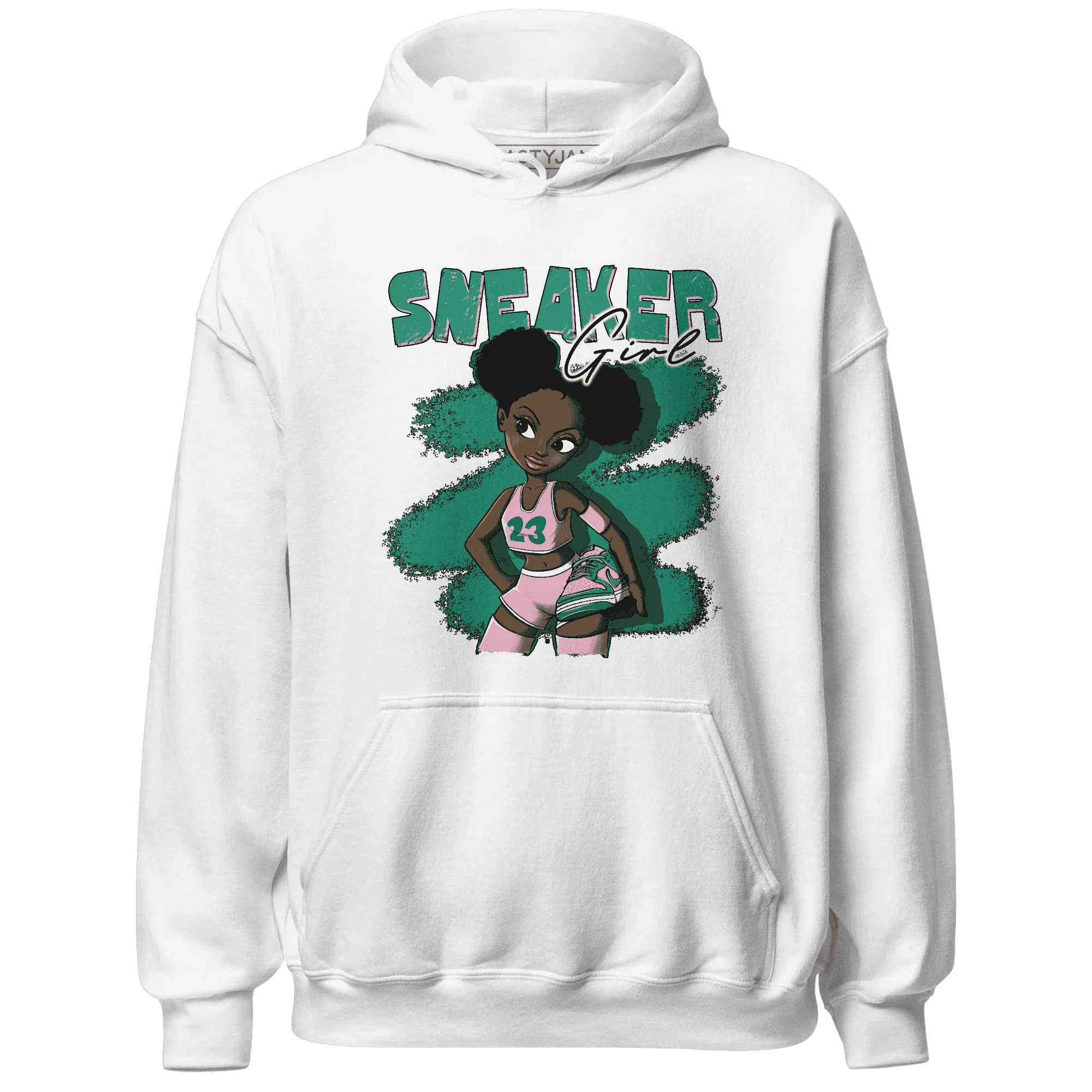 NastyJamz-Dunk-Pink-Malachite-Medium-Soft-Low-Sail-Hoodie-Match-Black-Sneaker-Girl