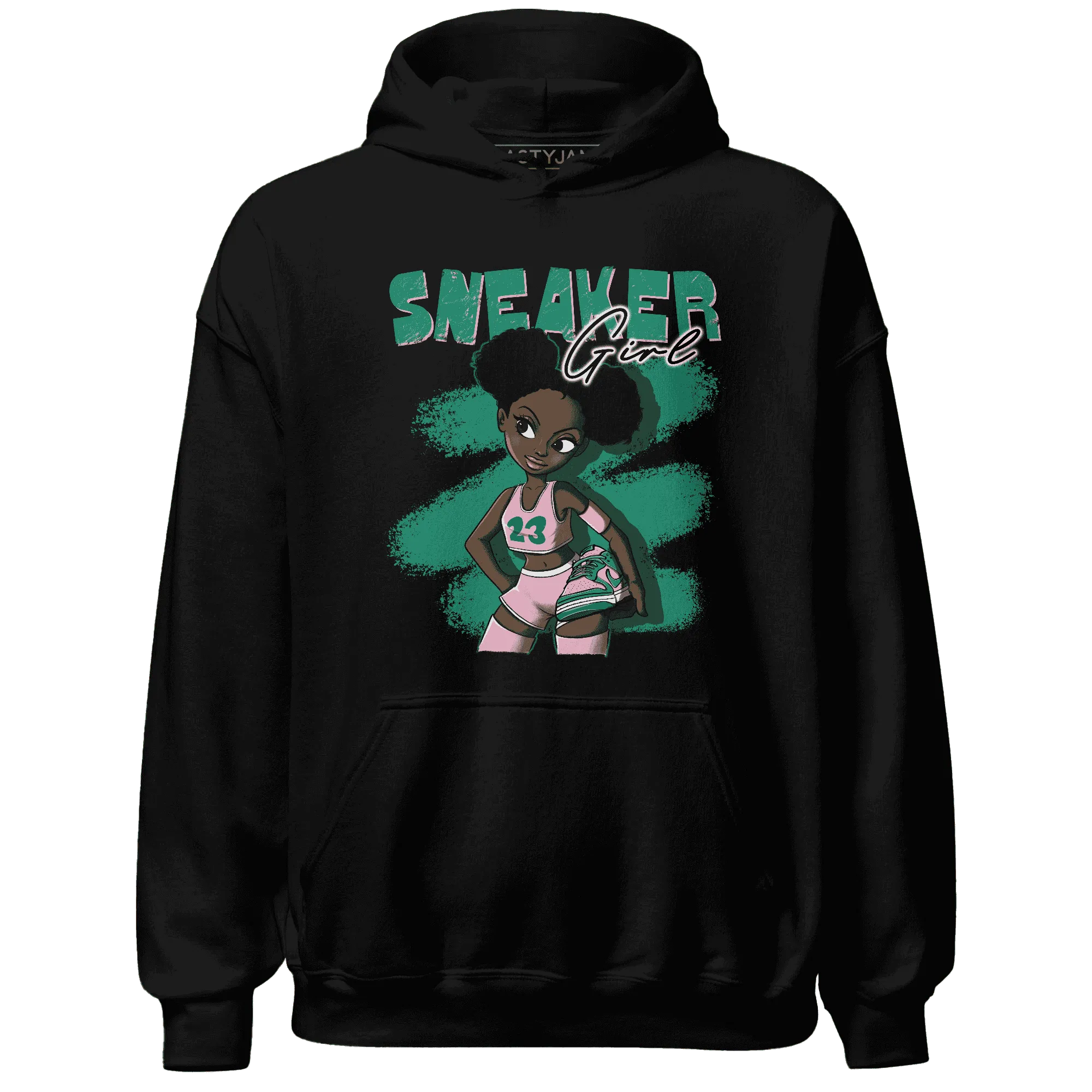 NastyJamz-Dunk-Pink-Malachite-Medium-Soft-Low-Sail-Hoodie-Match-Black-Sneaker-Girl