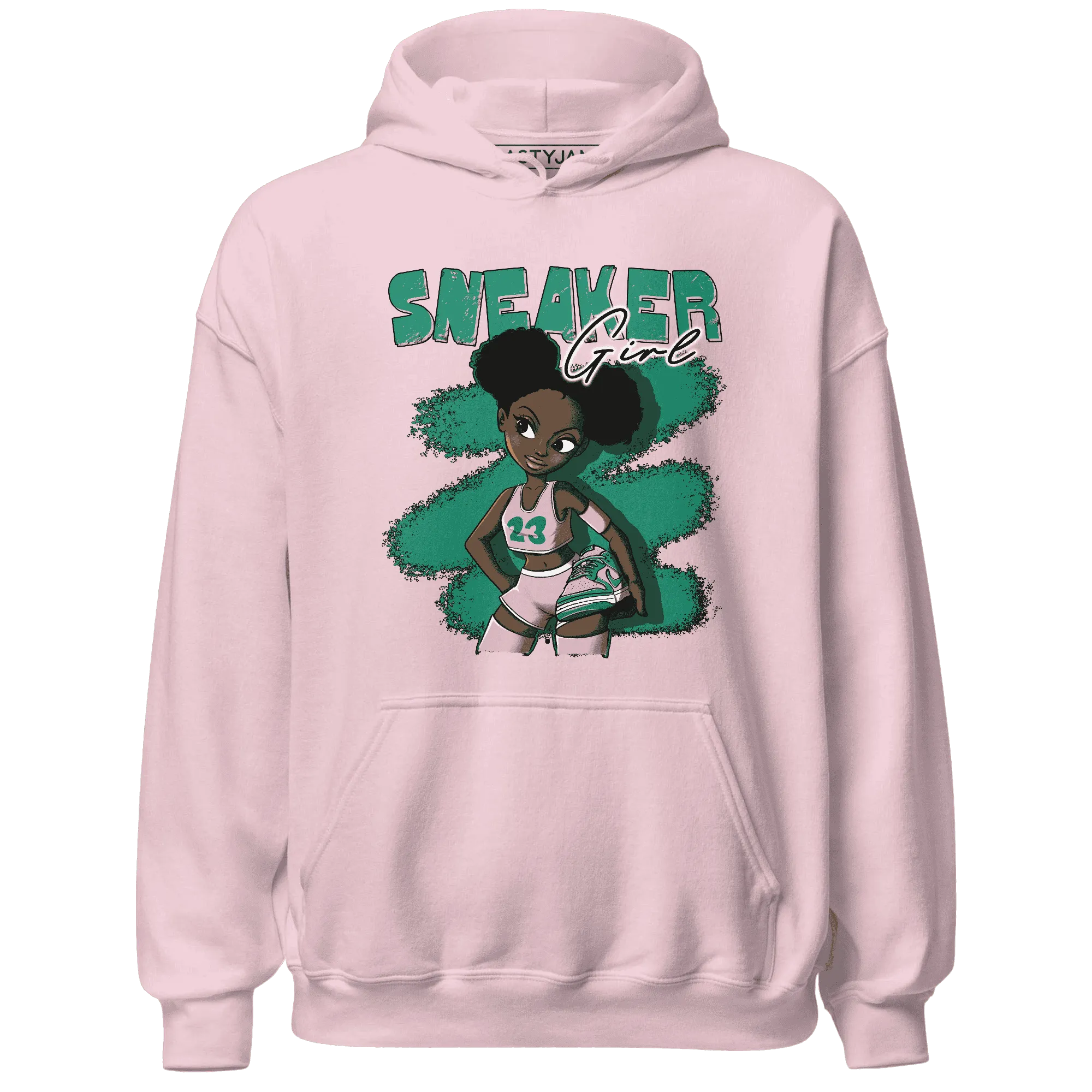 NastyJamz-Dunk-Pink-Malachite-Medium-Soft-Low-Sail-Hoodie-Match-Black-Sneaker-Girl