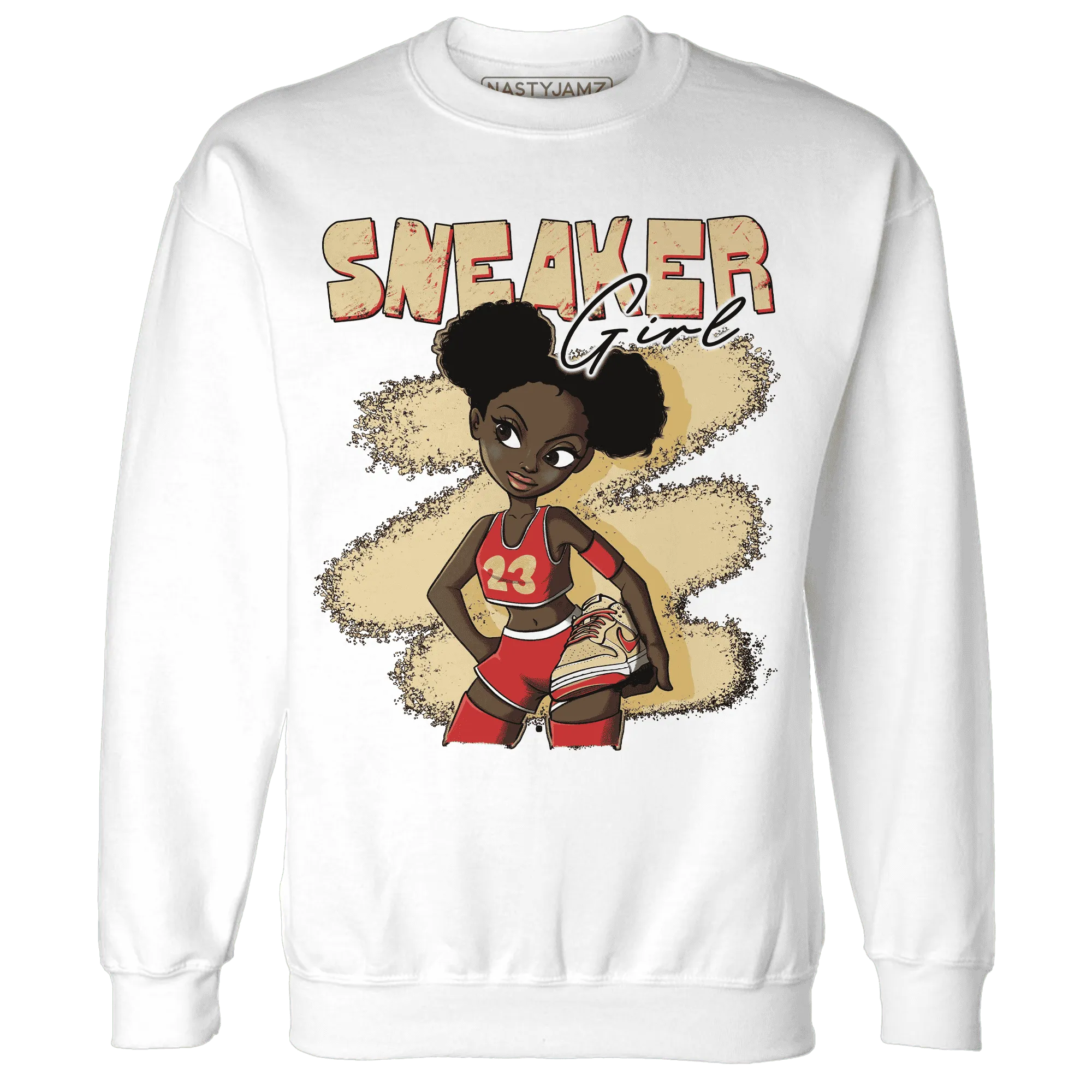 Dunk-Strawberry-Waffle-NastyJamz-Sweatshirt-Match-Black-Sneaker-Girl
