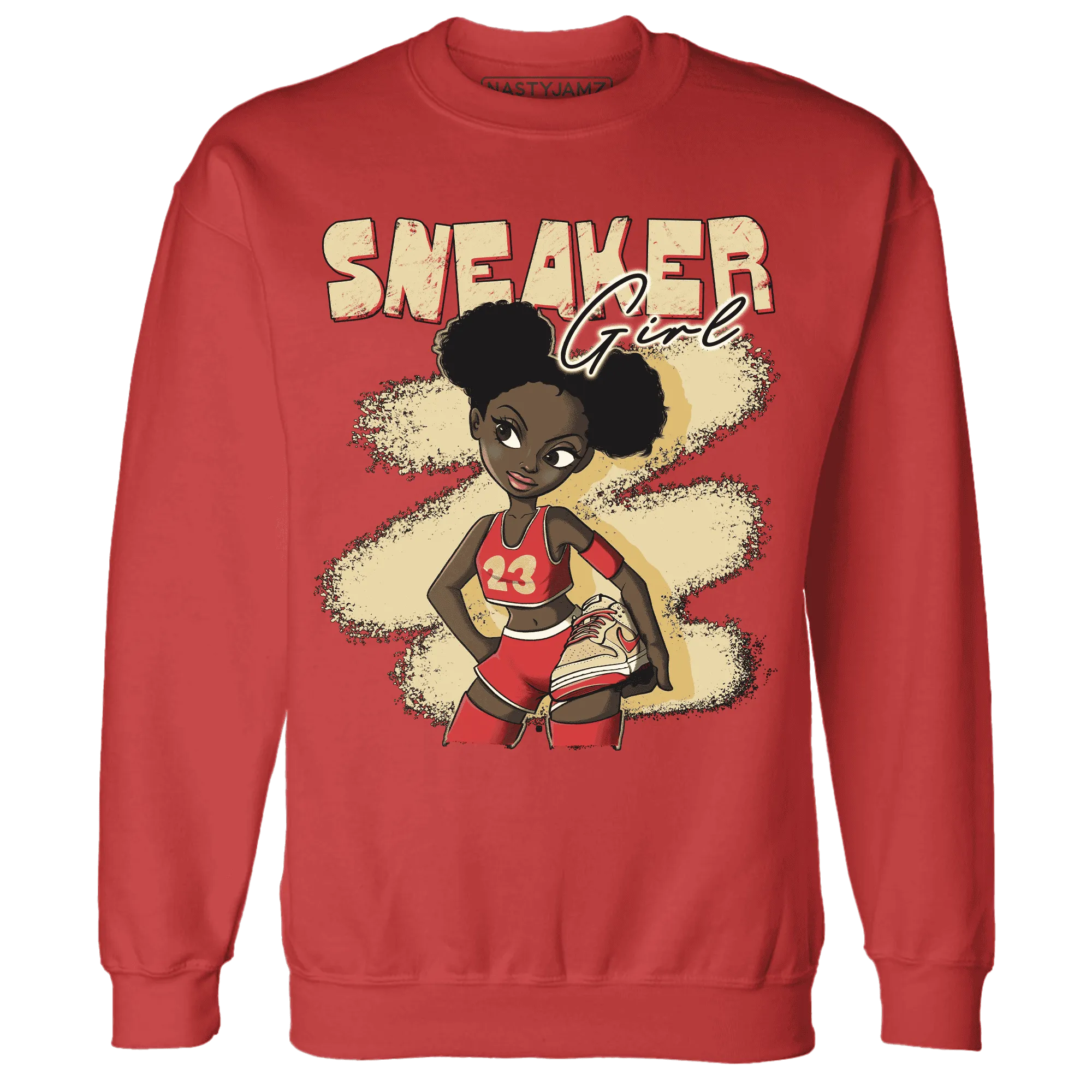 Dunk-Strawberry-Waffle-NastyJamz-Sweatshirt-Match-Black-Sneaker-Girl