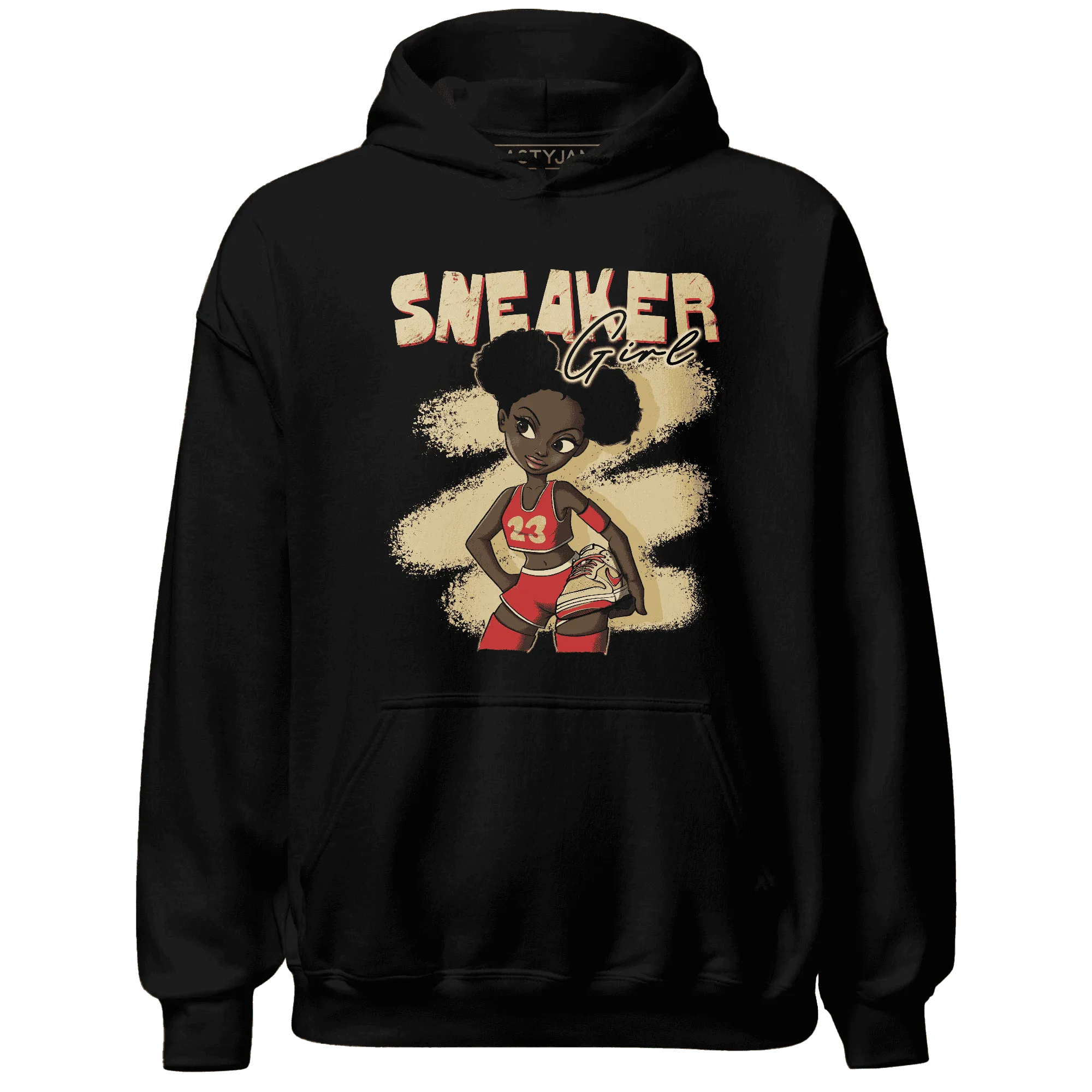 Dunk-Strawberry-Waffle-NastyJamz-Hoodie-Match-Black-Sneaker-Girl