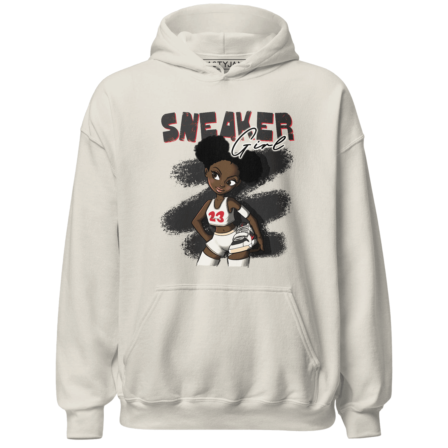 Jumman Jack University Red Hoodie Match Black Sneaker Girl - NastyJamz