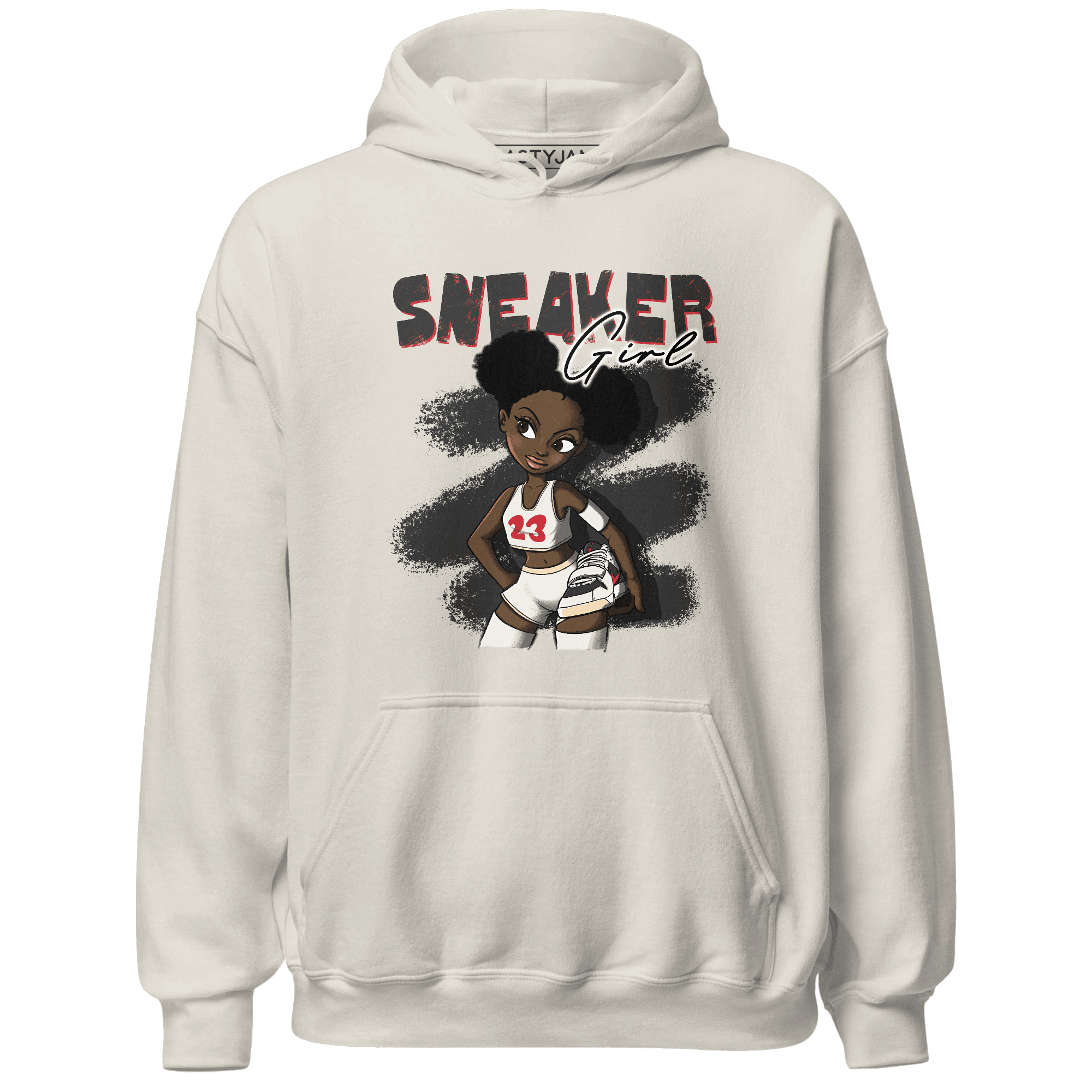 Jumman Jack University Red Hoodie Match Black Sneaker Girl - NastyJamz