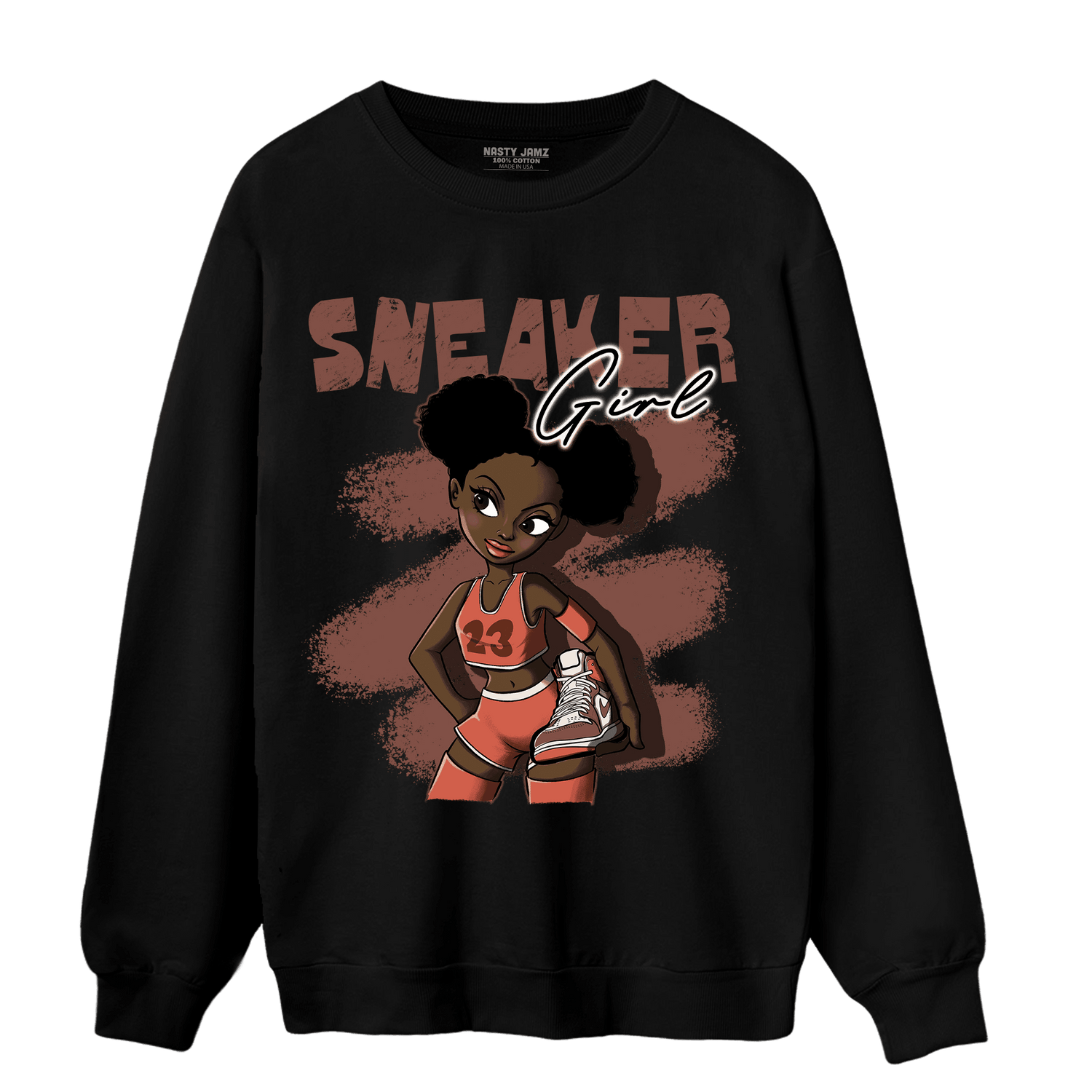 High OG Dusted Clay 1s Sweatshirt Match Black Sneaker Girl - NastyJamz