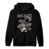 Retro High OG Black White 1s Hoodie Match Black Sneaker Girl - NastyJamz