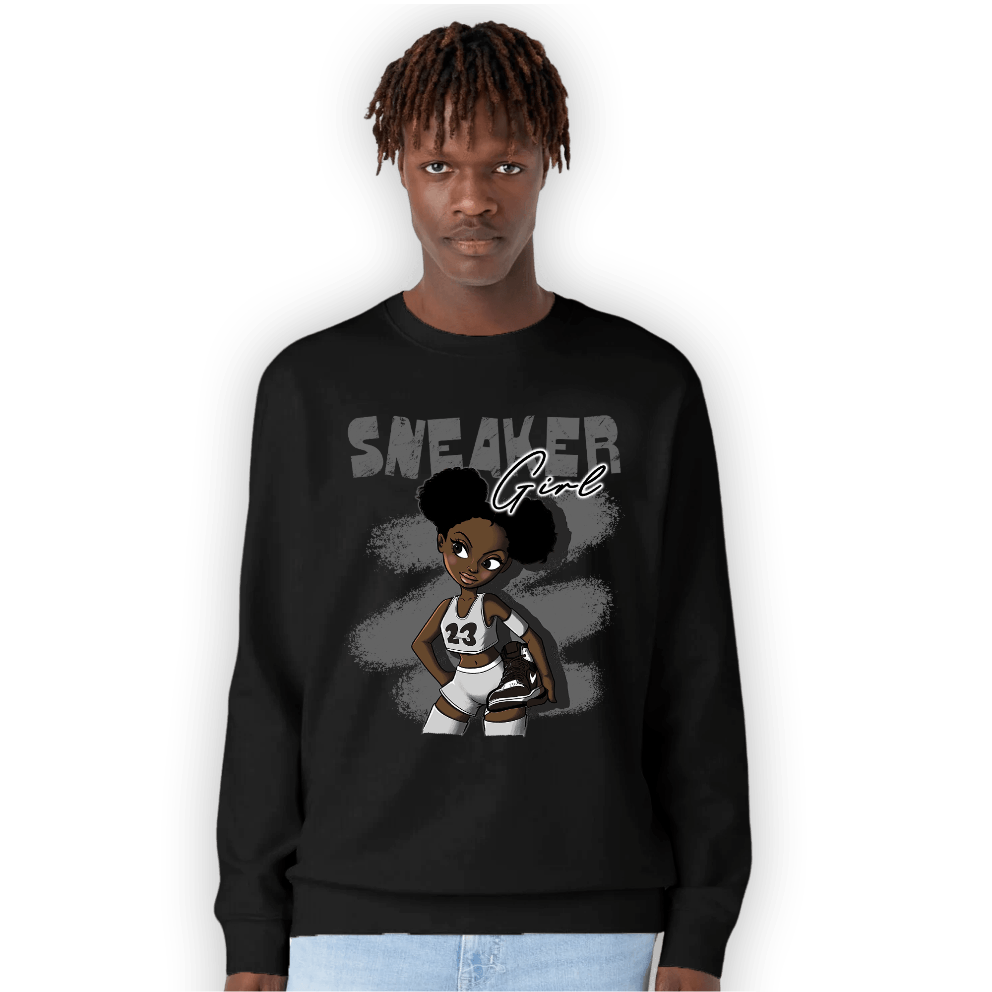 Retro High OG Black White 1s Sweatshirt Match Black Sneaker Girl - NastyJamz