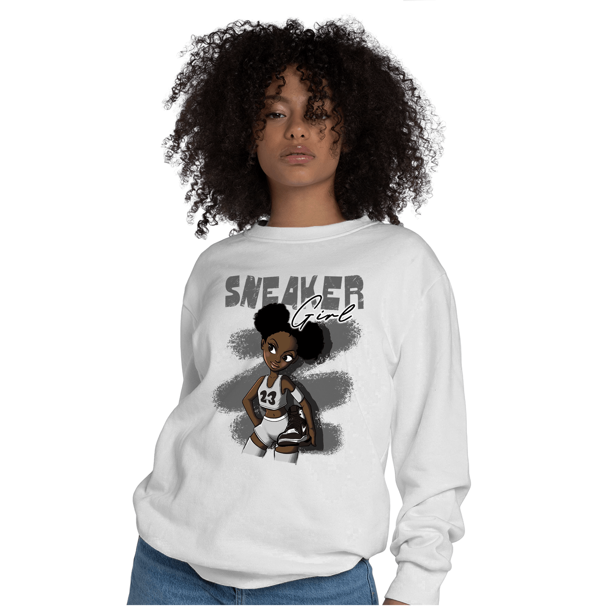 Retro High OG Black White 1s Sweatshirt Match Black Sneaker Girl - NastyJamz