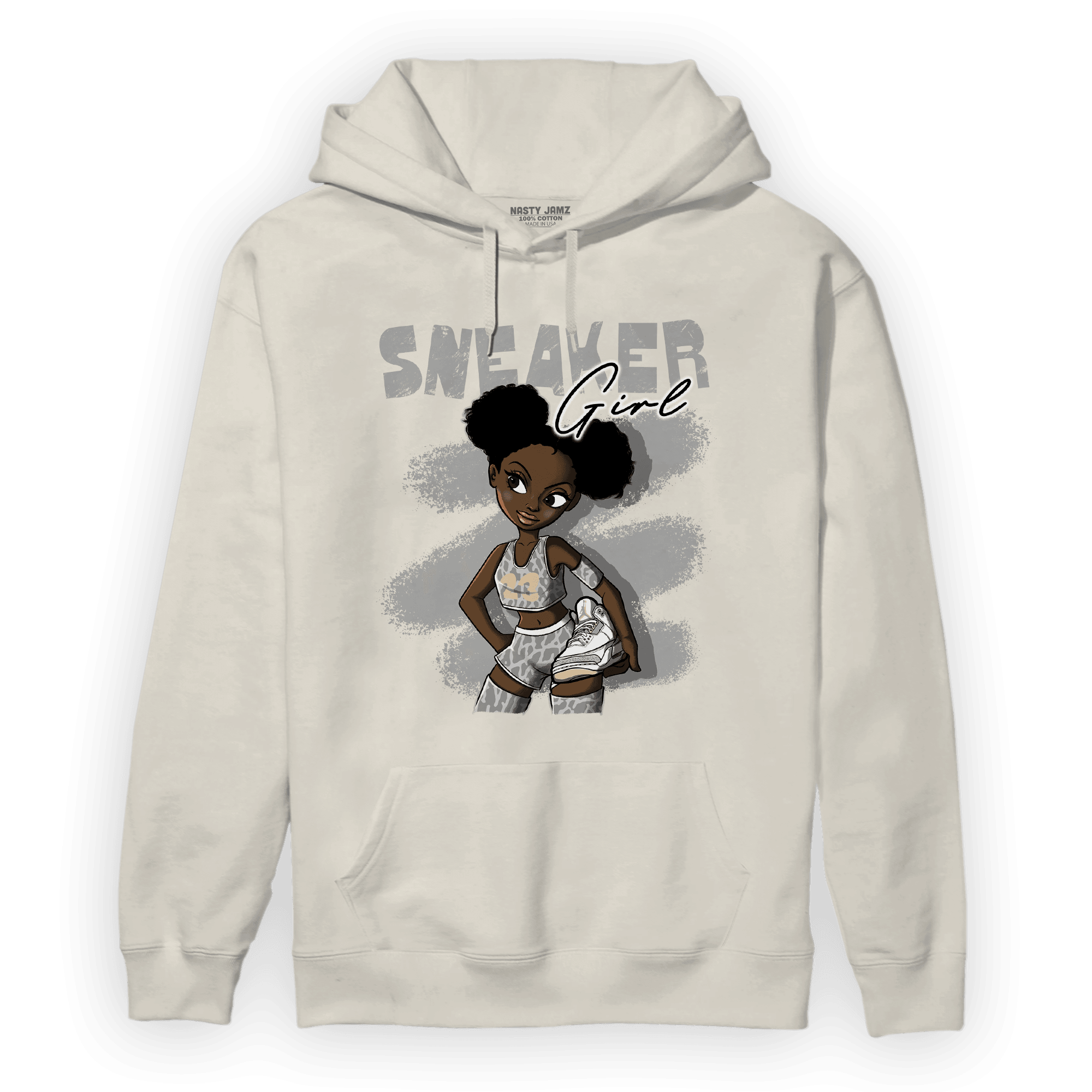 Craft Ivory 3s Hoodie Match Black Sneaker Girl - NastyJamz