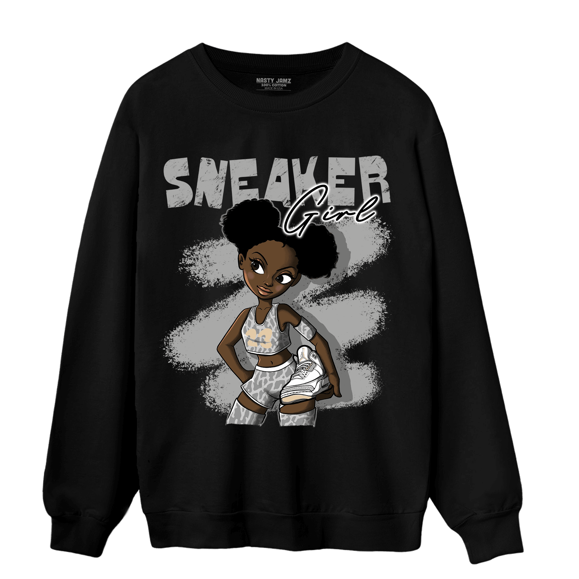 Craft Ivory 3s Sweatshirt Match Black Sneaker Girl - NastyJamz