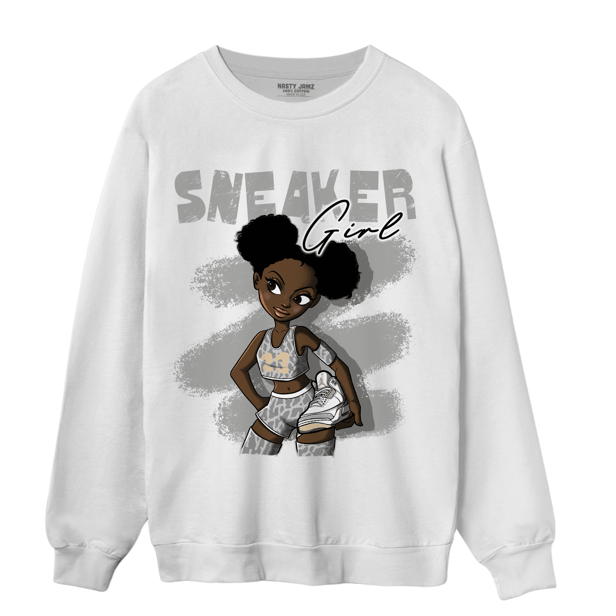 Craft Ivory 3s Sweatshirt Match Black Sneaker Girl - NastyJamz
