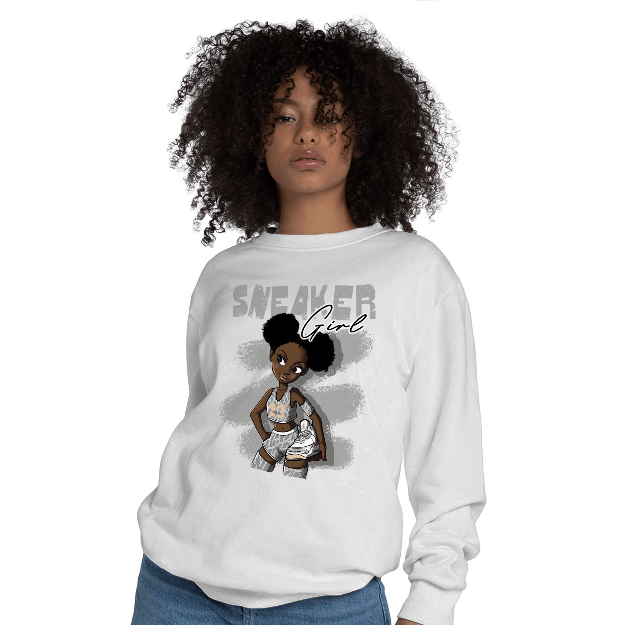 Craft Ivory 3s Sweatshirt Match Black Sneaker Girl - NastyJamz