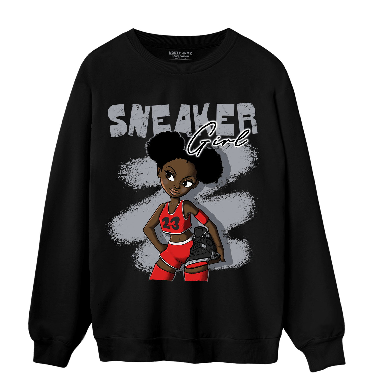 Bred Reimagined 4s Sweatshirt Match Black Sneaker Girl - NastyJamz
