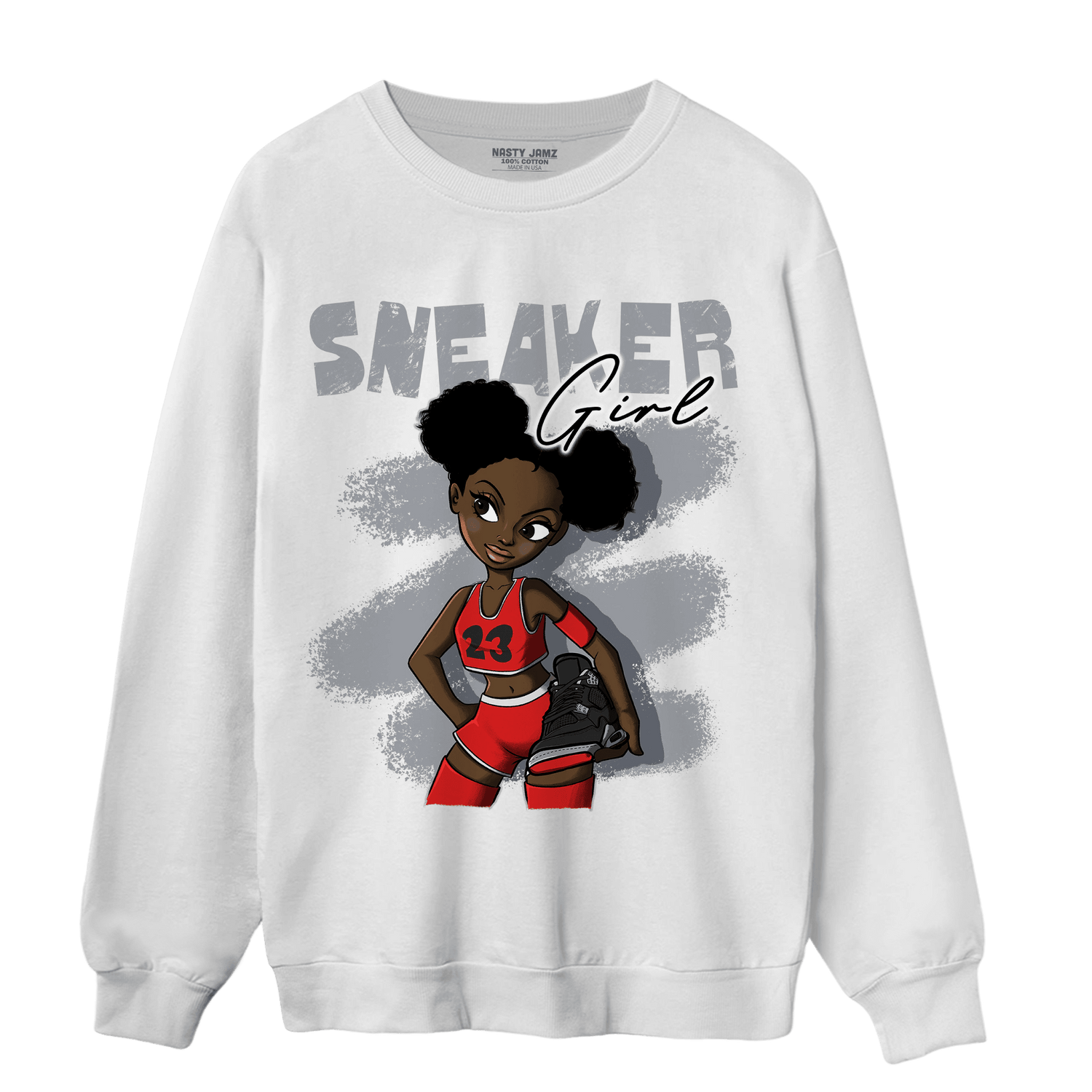 Bred Reimagined 4s Sweatshirt Match Black Sneaker Girl - NastyJamz