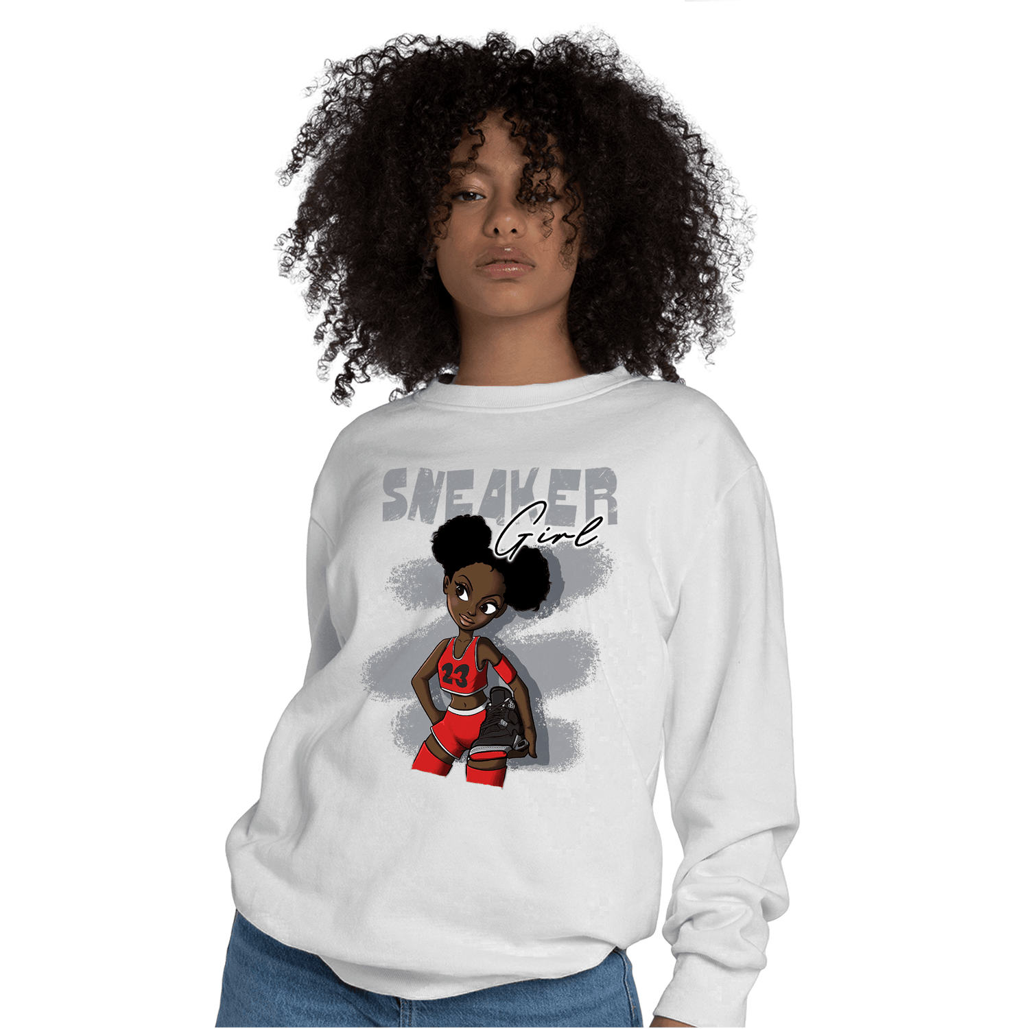 Bred Reimagined 4s Sweatshirt Match Black Sneaker Girl - NastyJamz