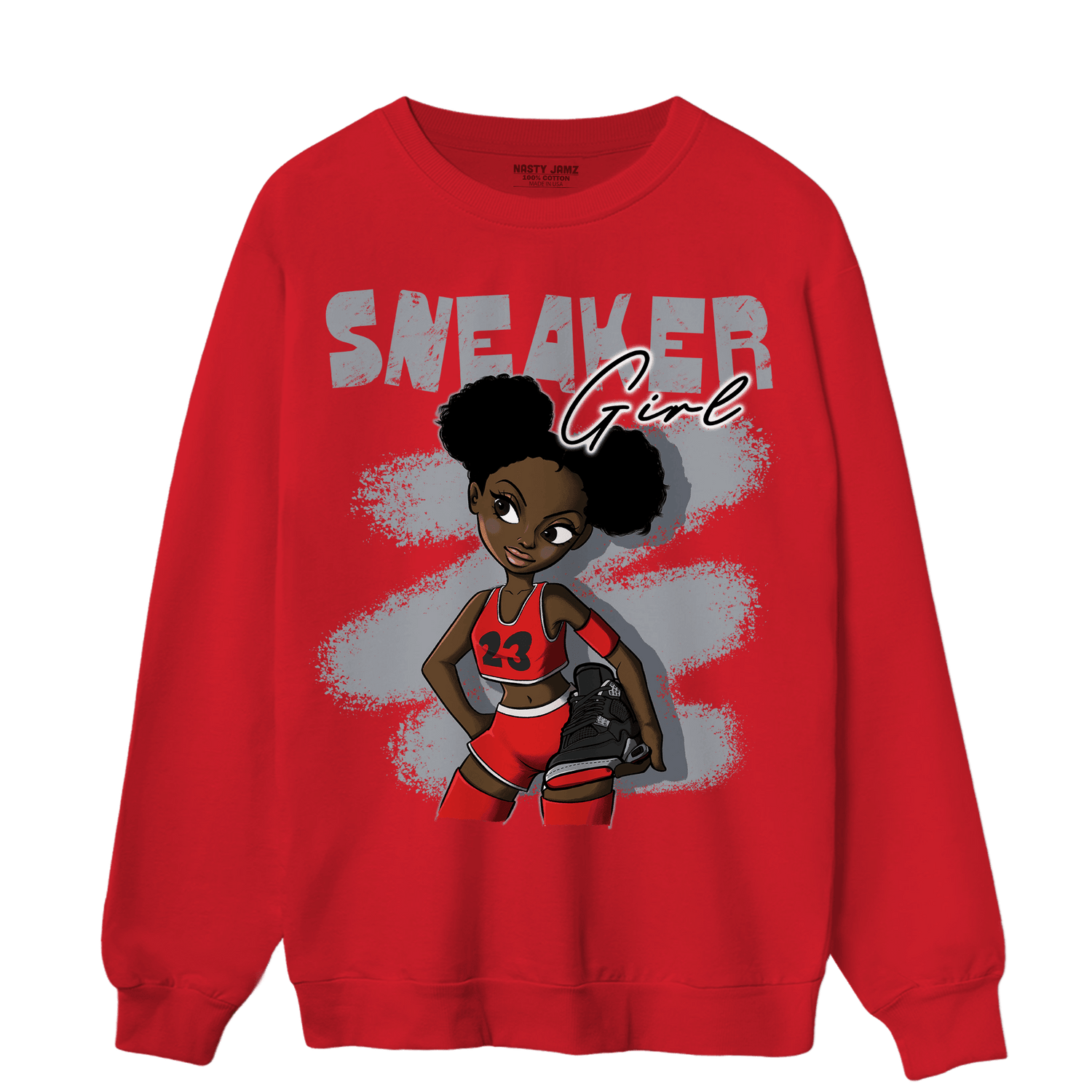 Bred Reimagined 4s Sweatshirt Match Black Sneaker Girl - NastyJamz