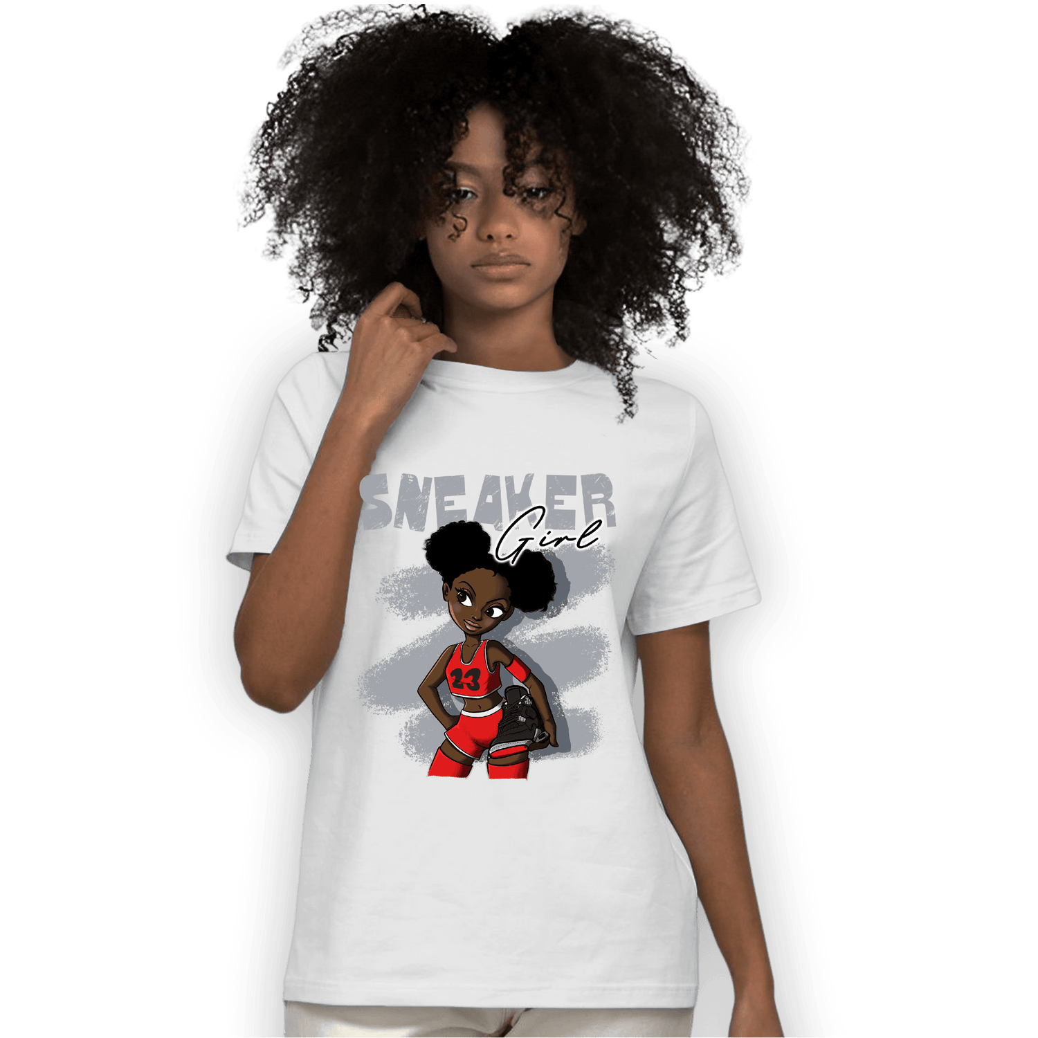 Bred Reimagined 4s T Shirt Match Black Sneaker Girl - NastyJamz