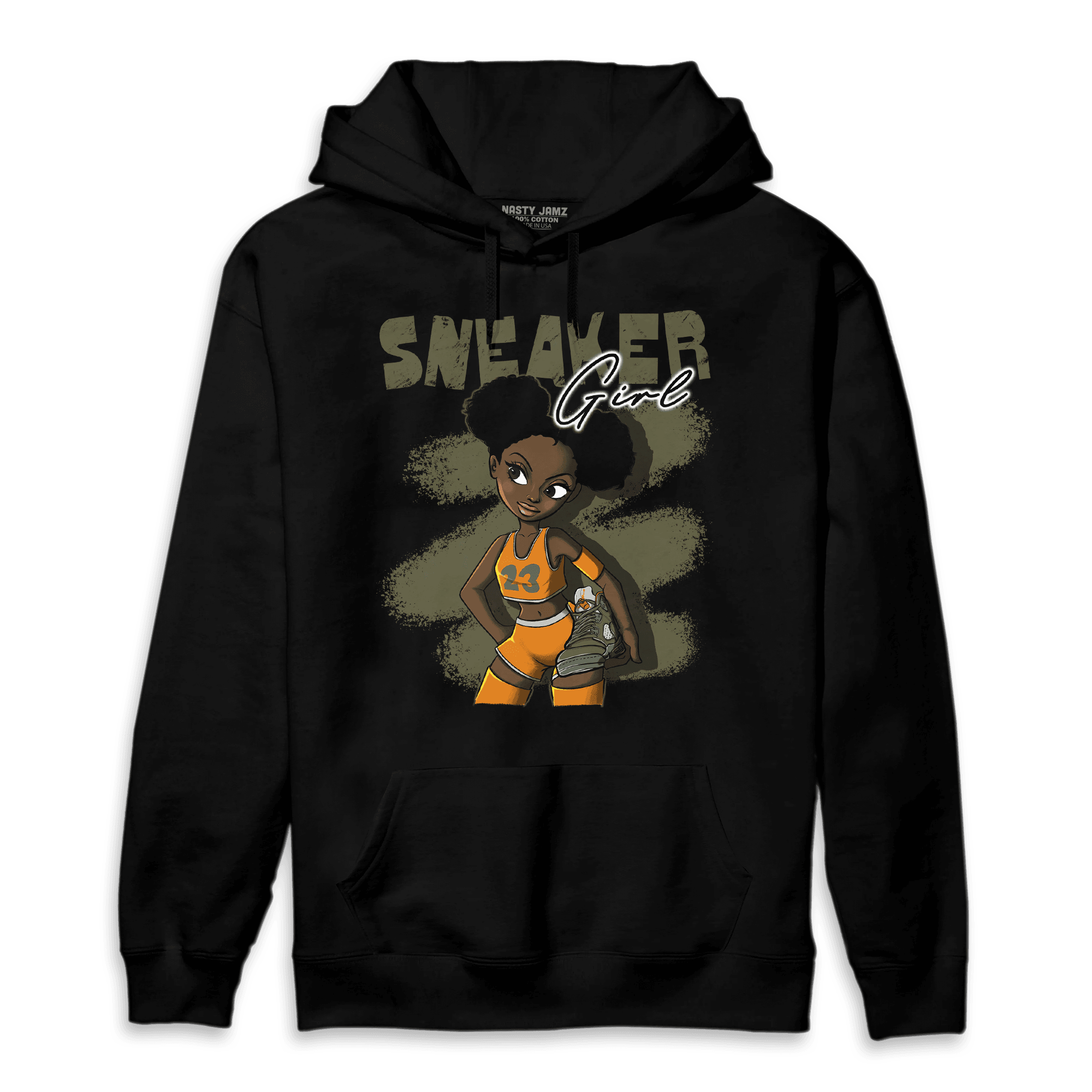 Olive 5s Hoodie Match Black Sneaker Girl - NastyJamz