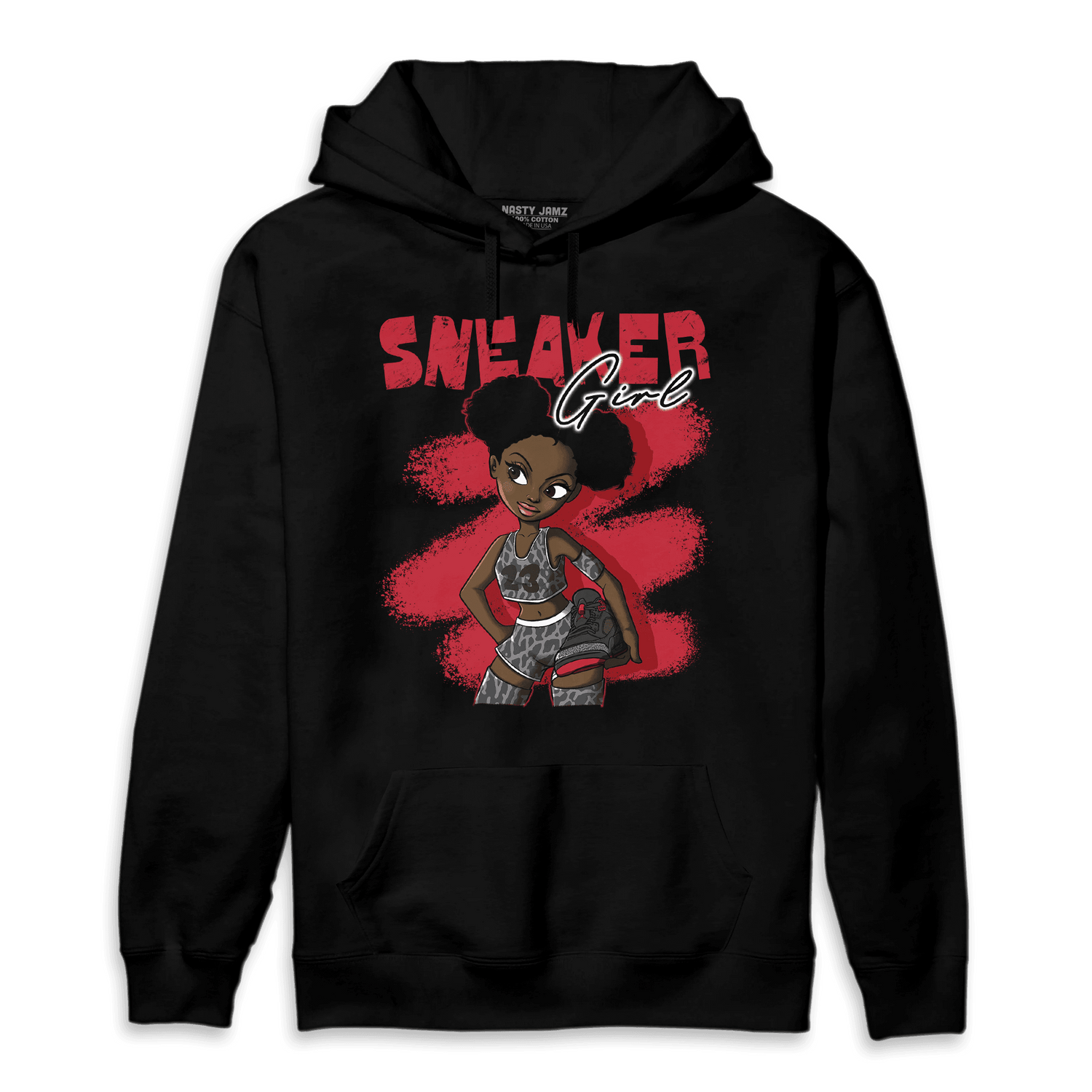 Spizike Low Bred Hoodie Match Black Sneaker Girl - NastyJamz