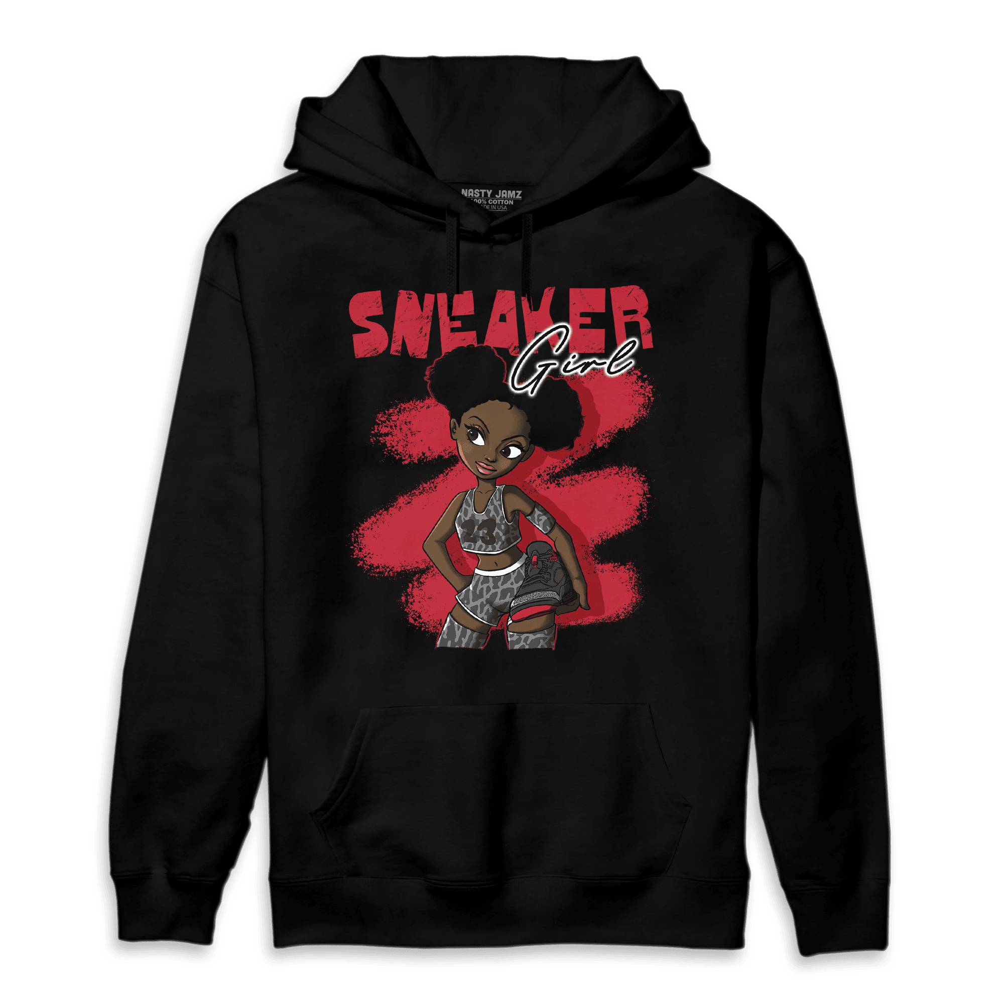 Spizike Low Bred Hoodie Match Black Sneaker Girl - NastyJamz