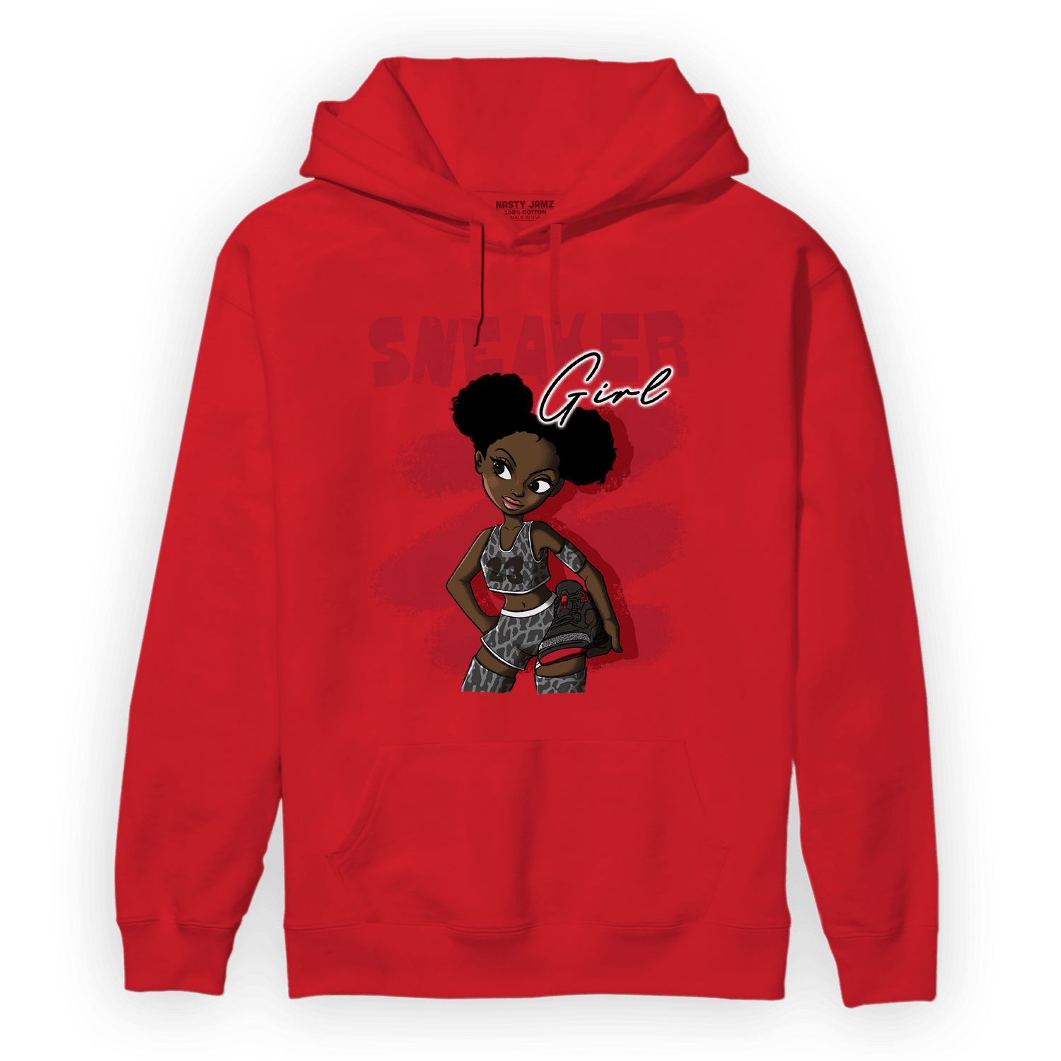 Spizike Low Bred Hoodie Match Black Sneaker Girl - NastyJamz