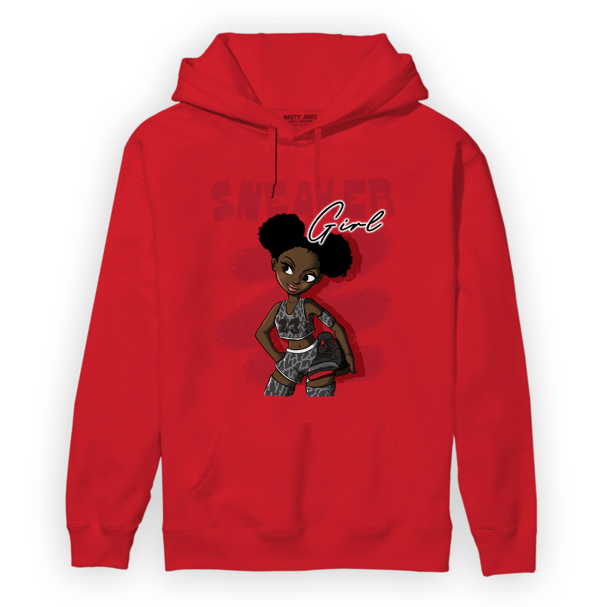 Spizike Low Bred Hoodie Match Black Sneaker Girl - NastyJamz
