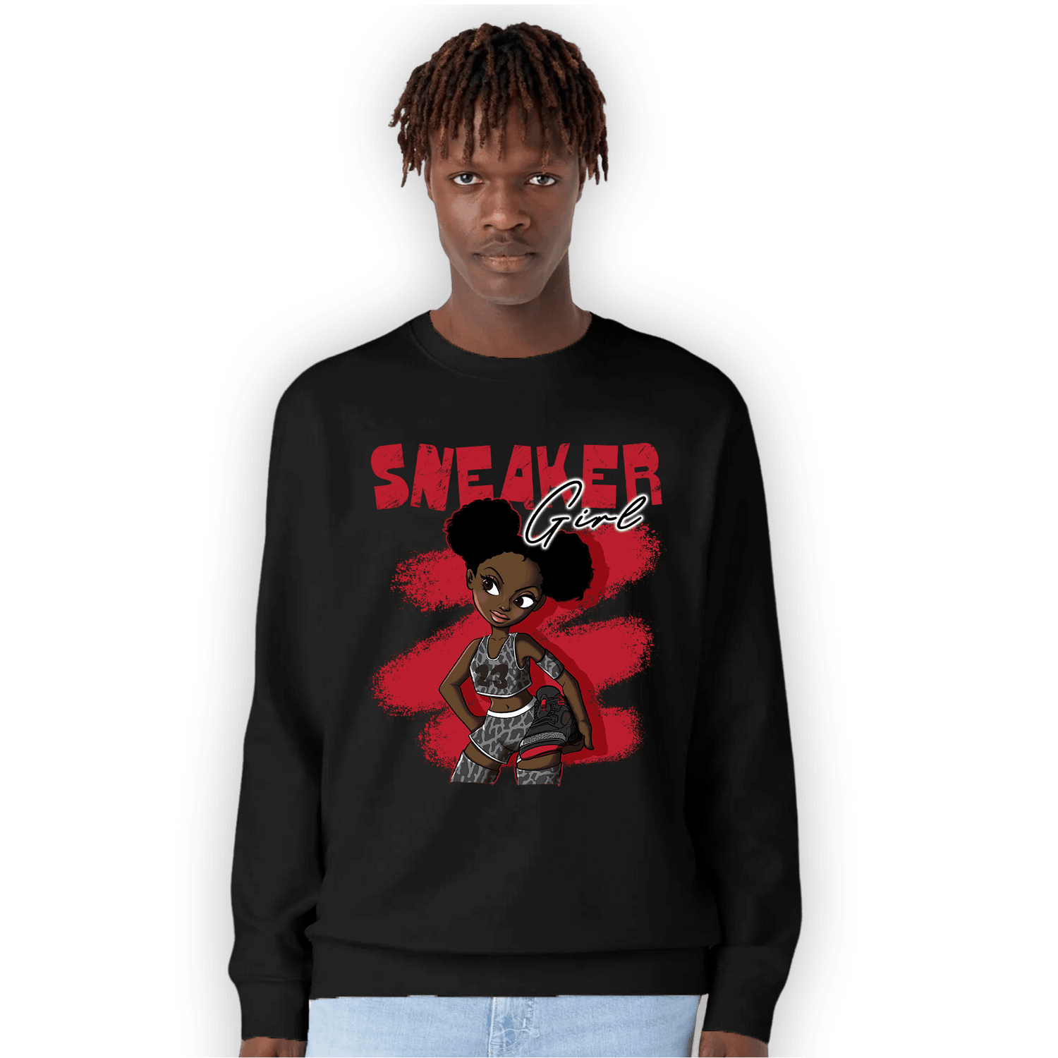 Spizike Low Bred Sweatshirt Match Black Sneaker Girl - NastyJamz
