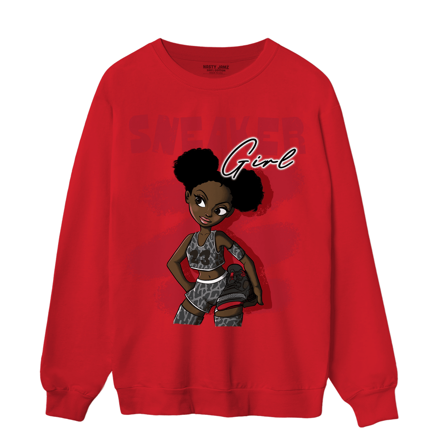 Spizike Low Bred Sweatshirt Match Black Sneaker Girl - NastyJamz