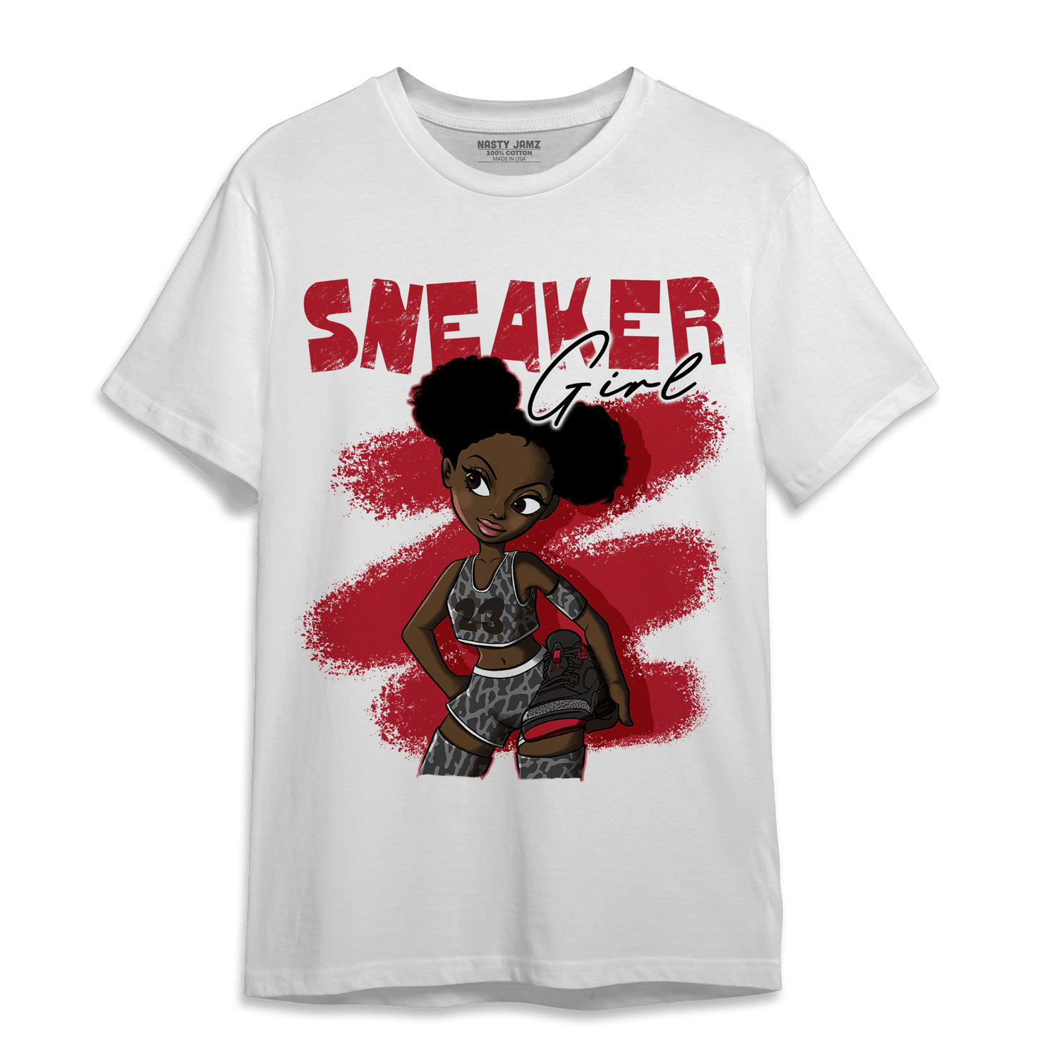 Spizike Low Bred T Shirt Match Black Sneaker Girl - NastyJamz