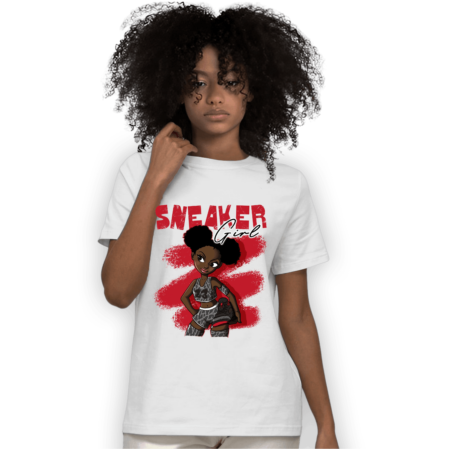 Spizike Low Bred T Shirt Match Black Sneaker Girl - NastyJamz