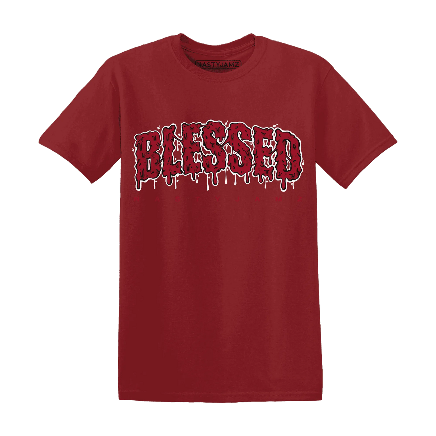 Retro-Red-Taxi-12s-T-Shirt-Match-Blessed-Text