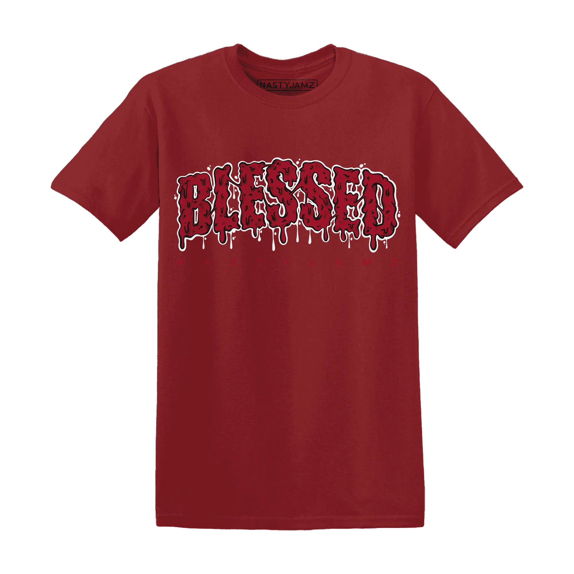 Retro-Red-Taxi-12s-T-Shirt-Match-Blessed-Text
